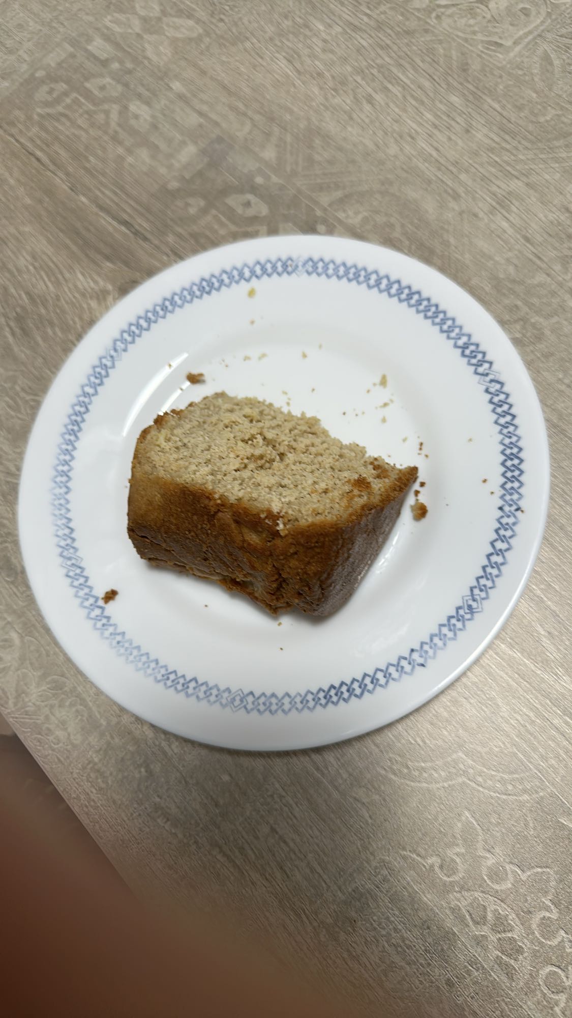 rebanada de panqué de avena y limón