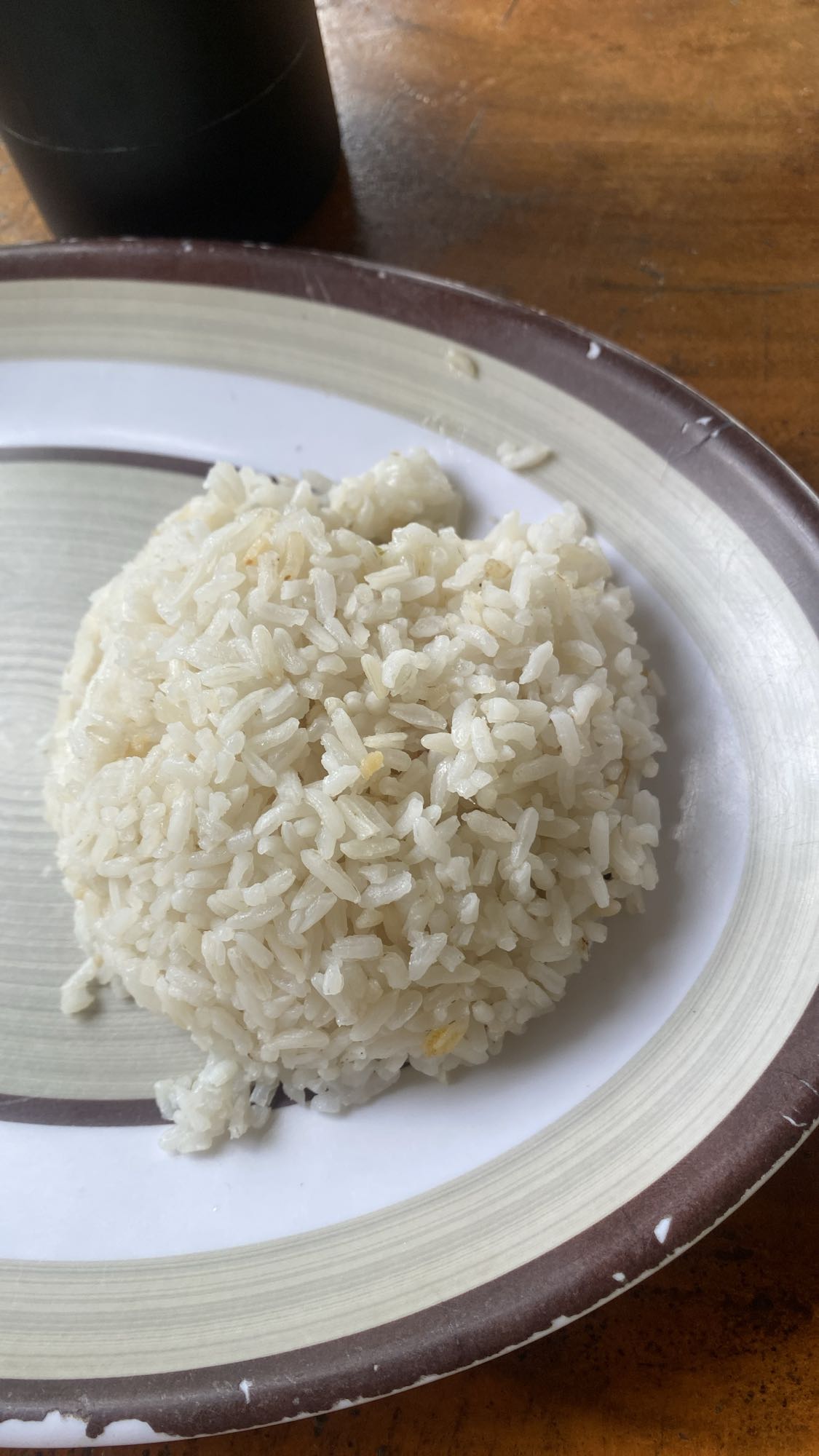 arroz blanco cocido
