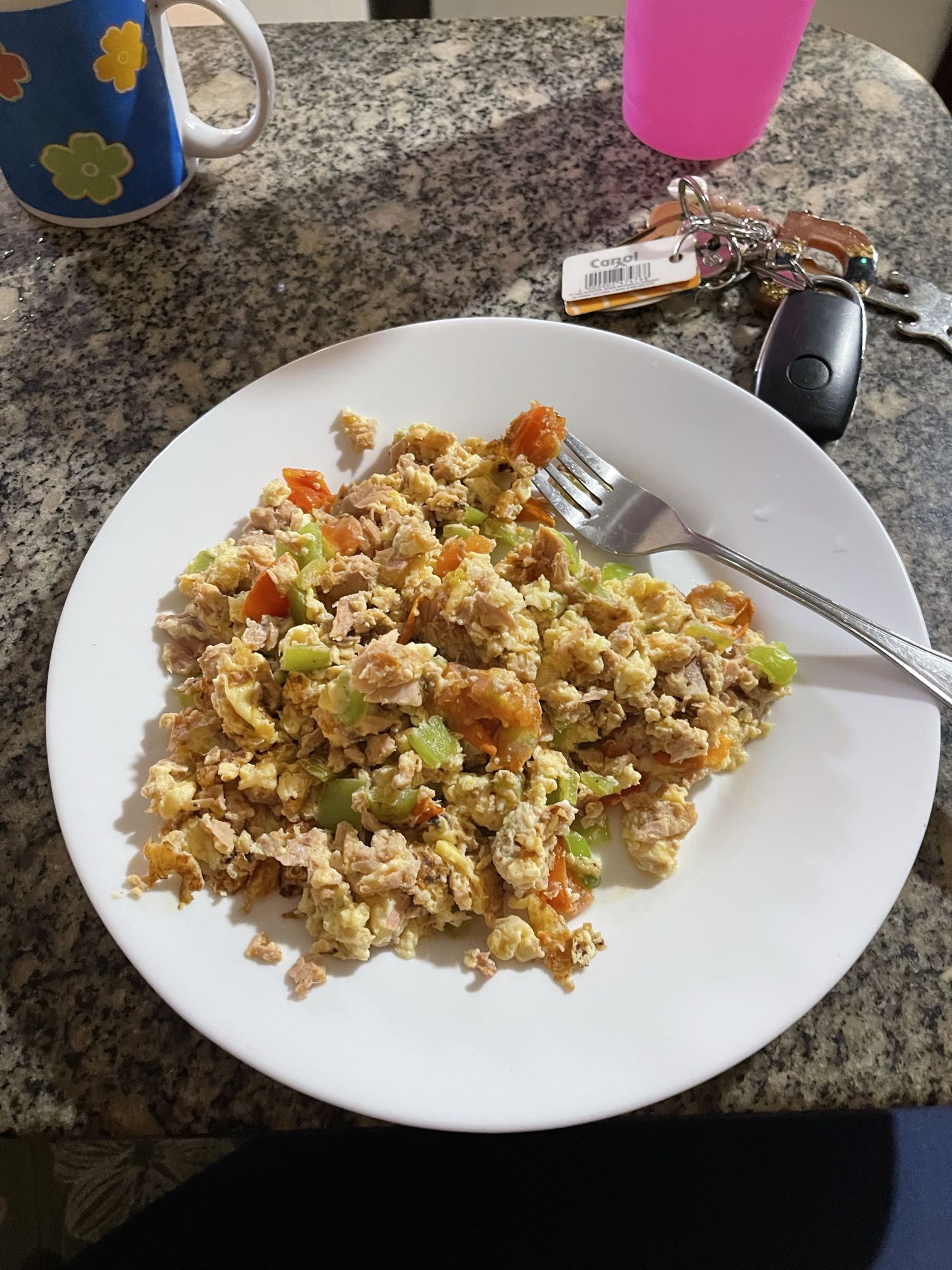 Revuelto de atún y verduras