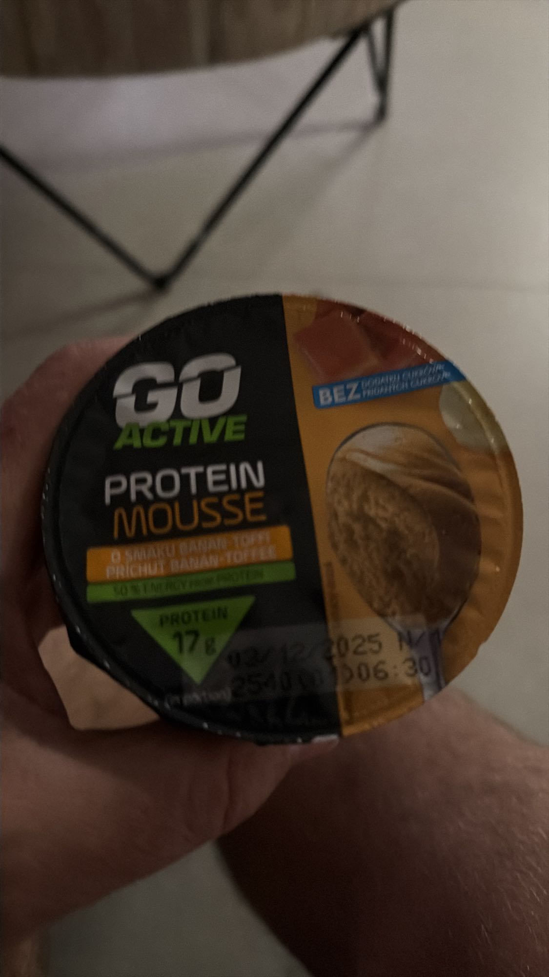 Proteinowy mus banan-toffi