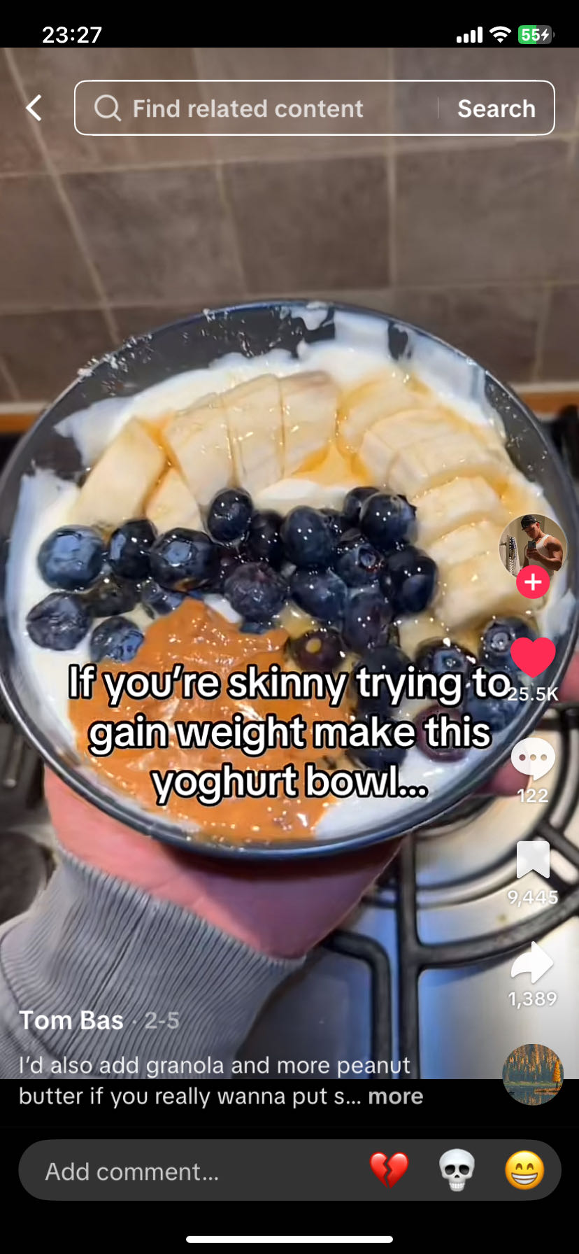 Yogurt Banana Blueberry Bowl