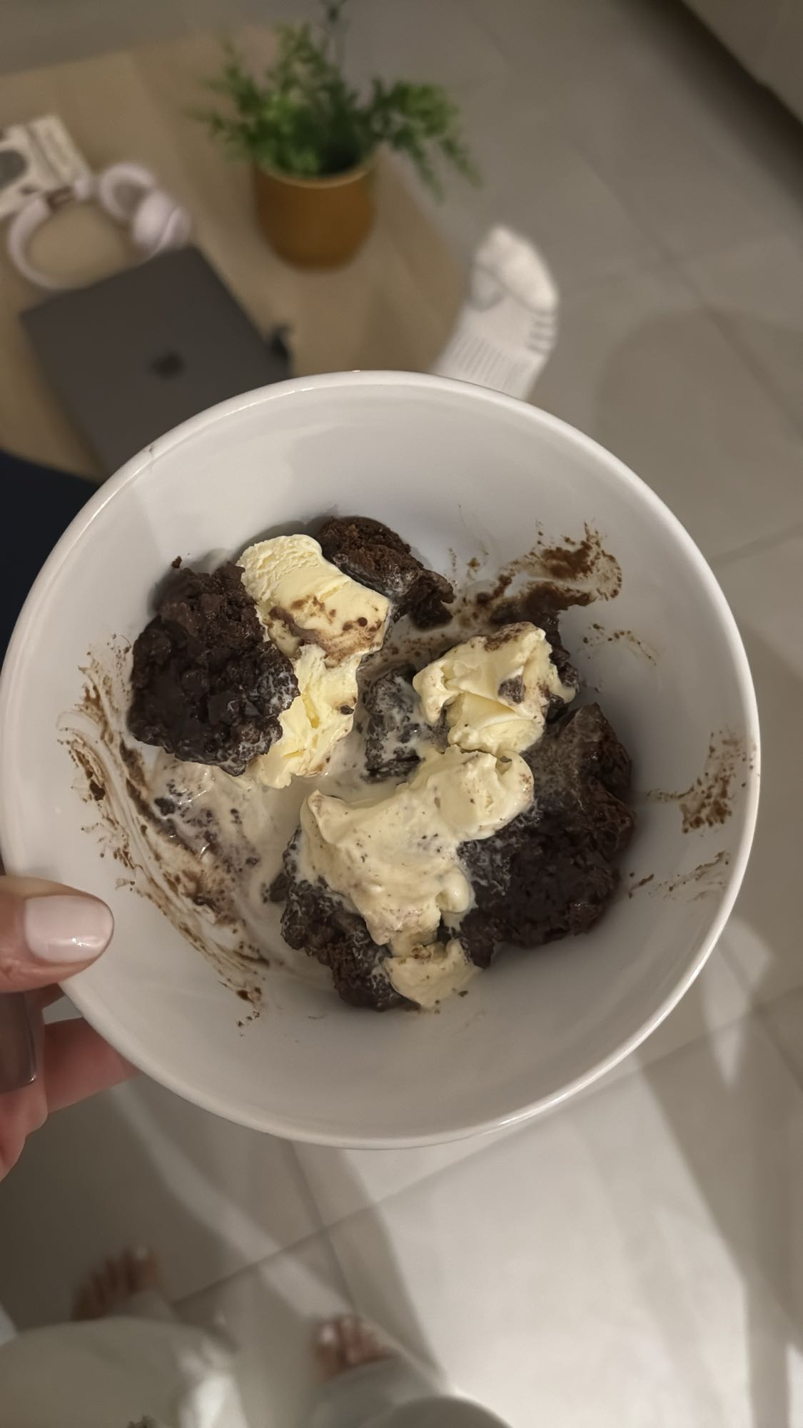 Brownie with ice cream