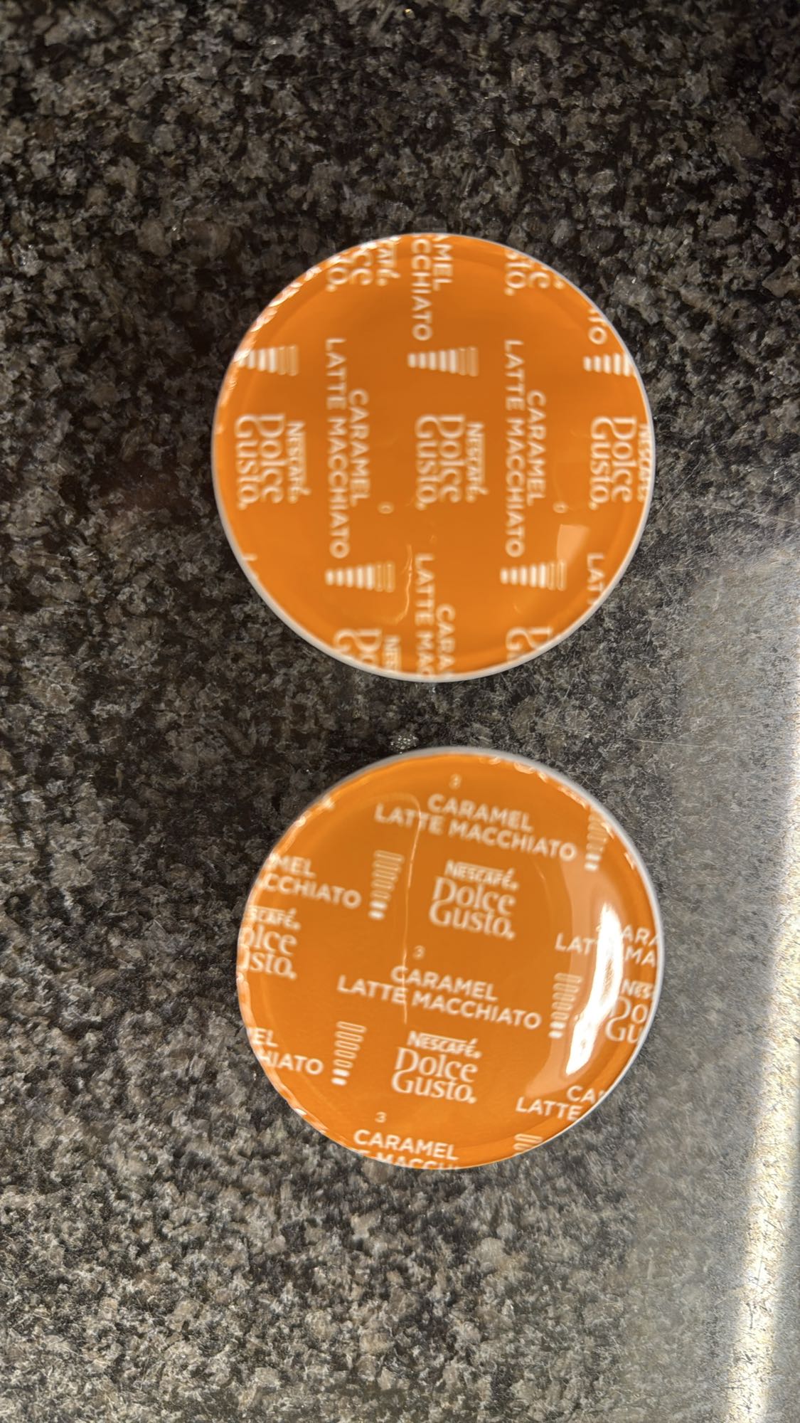 Caramel latte macchiato cups