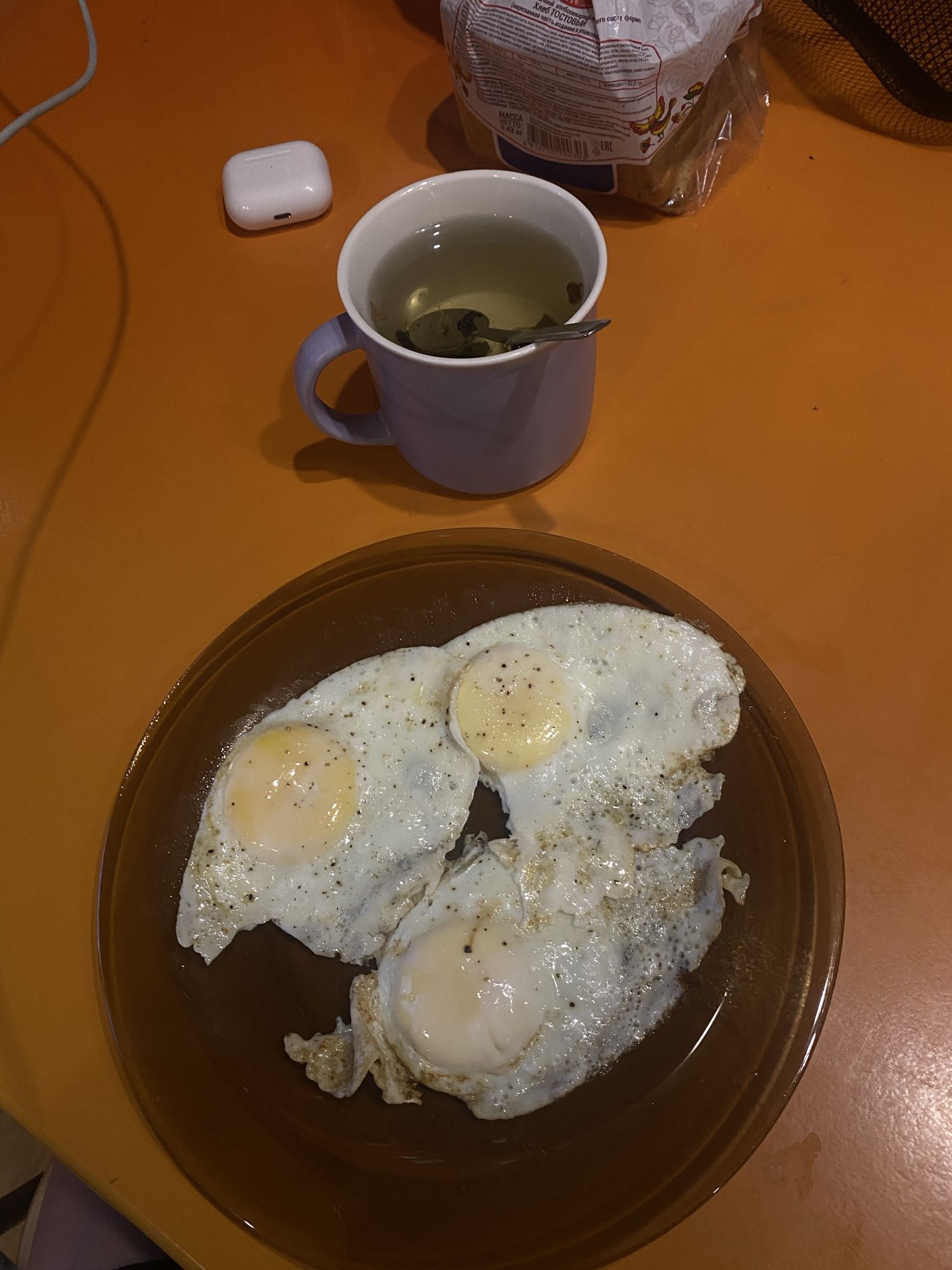 Яичница и чай