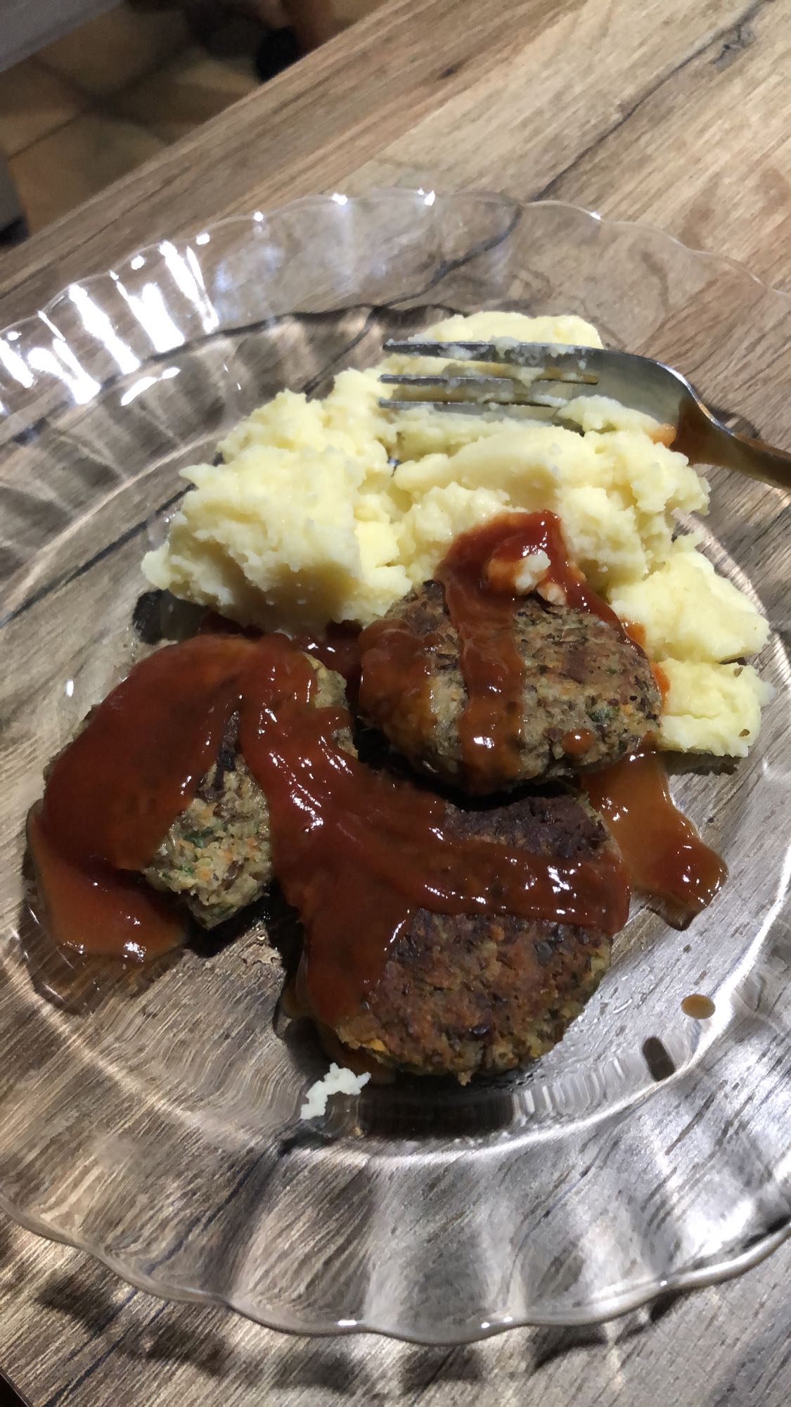 Purée et galettes légumes
