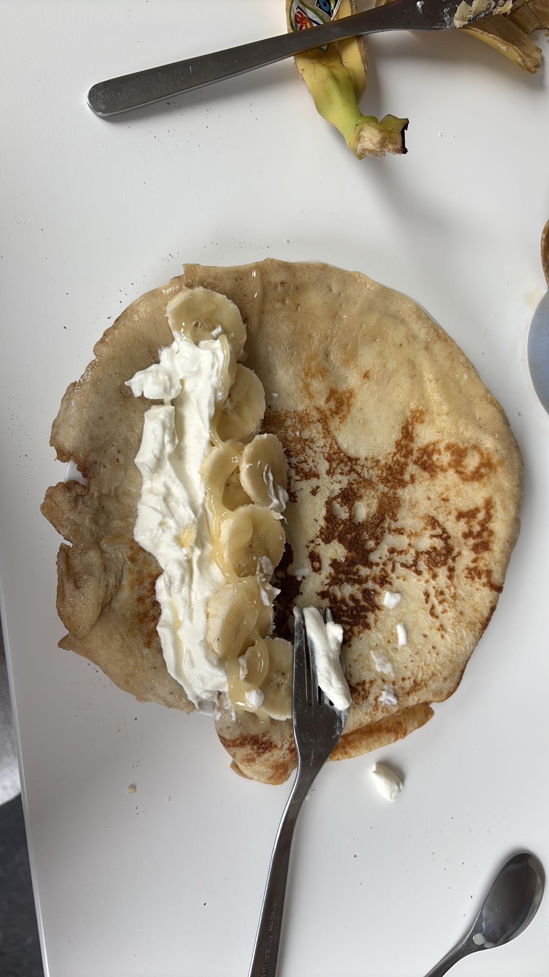 Pannkaka med banan