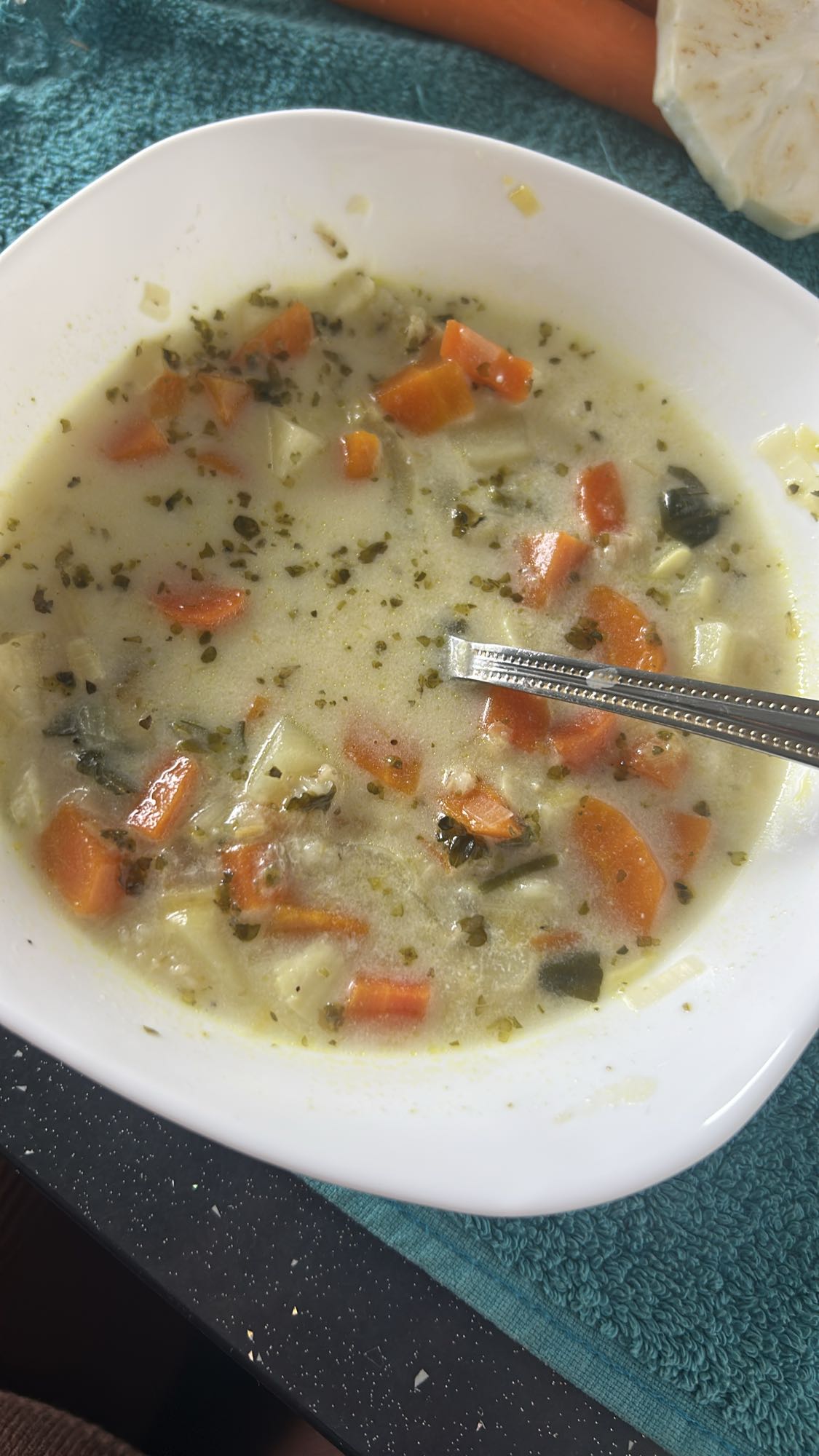 Zupa warzywna z mlekiem