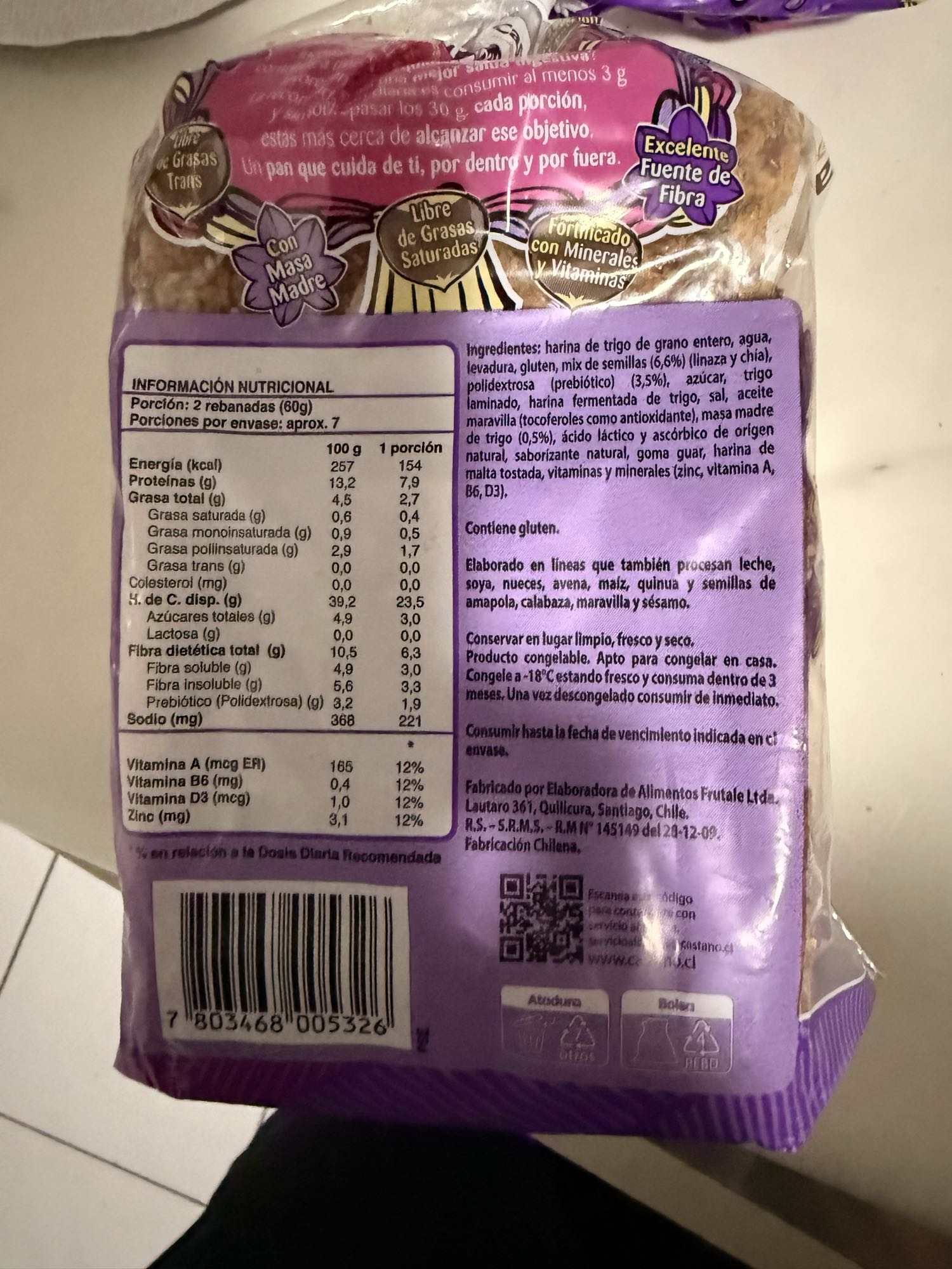 Pan integral semillas