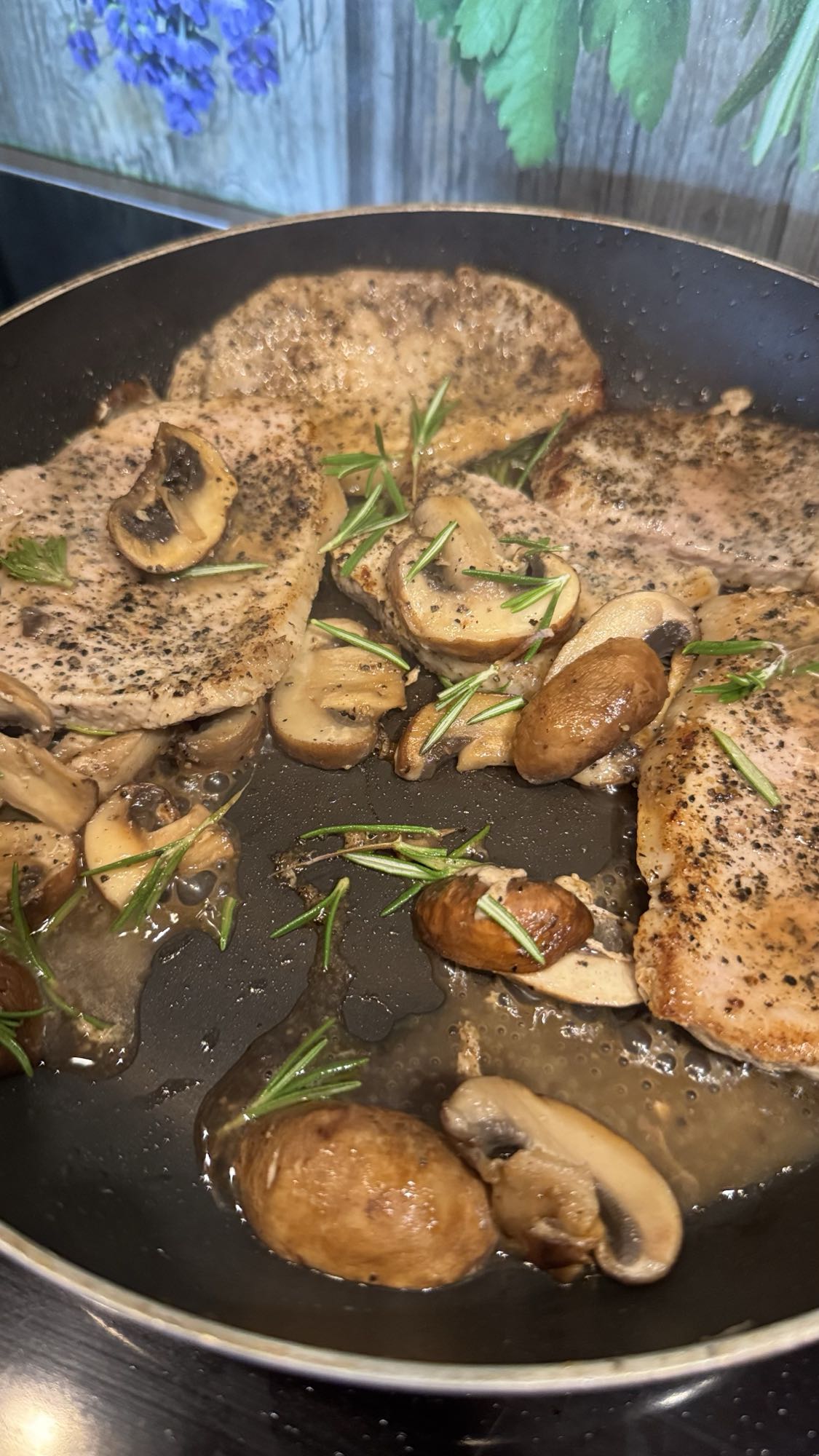 Varkenshaas met champignons