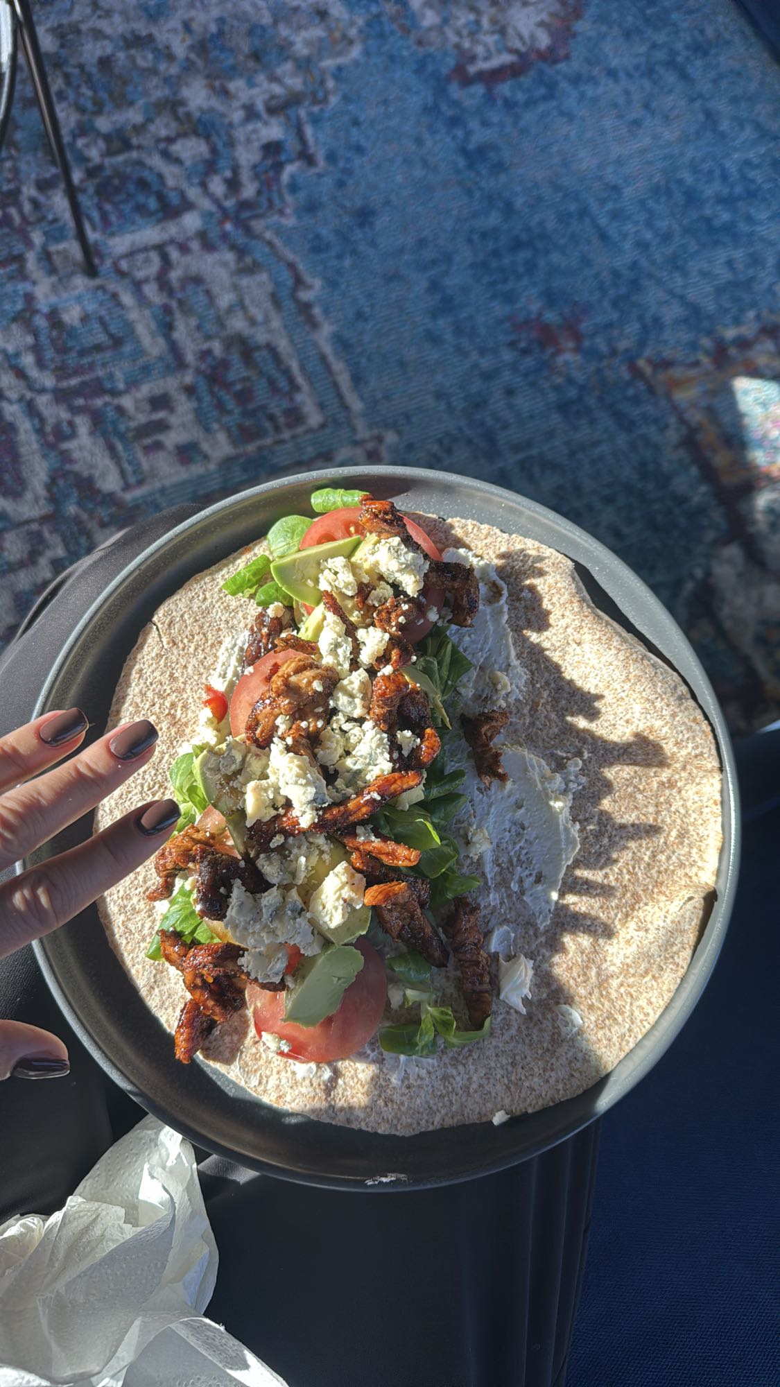 pełnoziarnista tortilla z kurczakiem