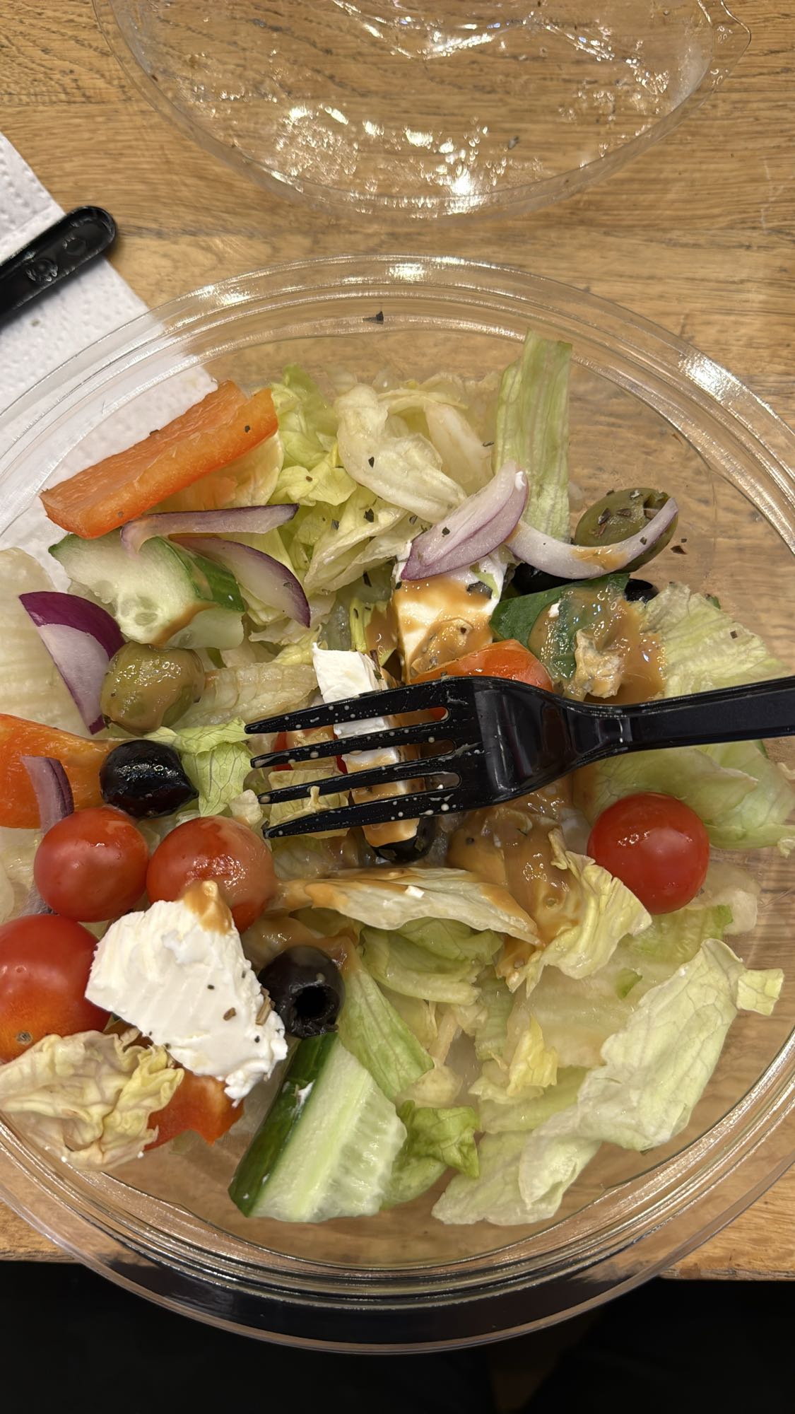 Greek style salad bowl