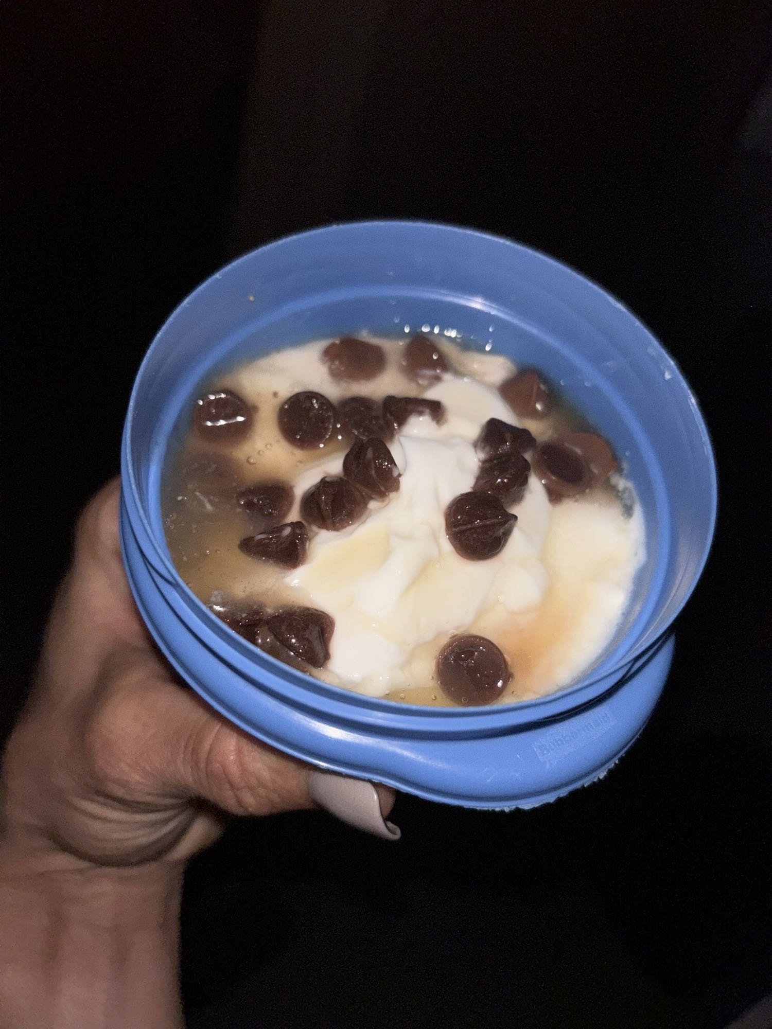 Yaourt aux brisures de chocolat et sirop Fitcook