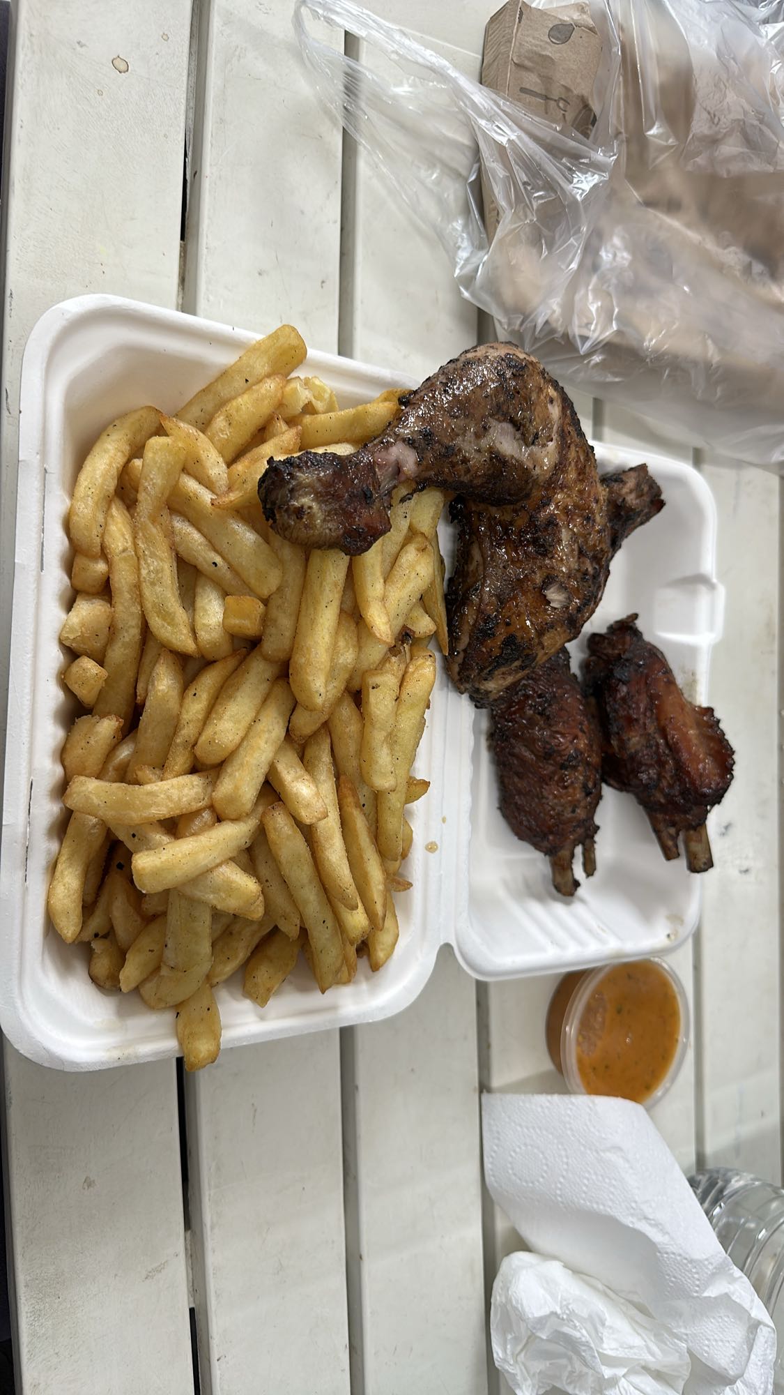 Poulet rôti et frites