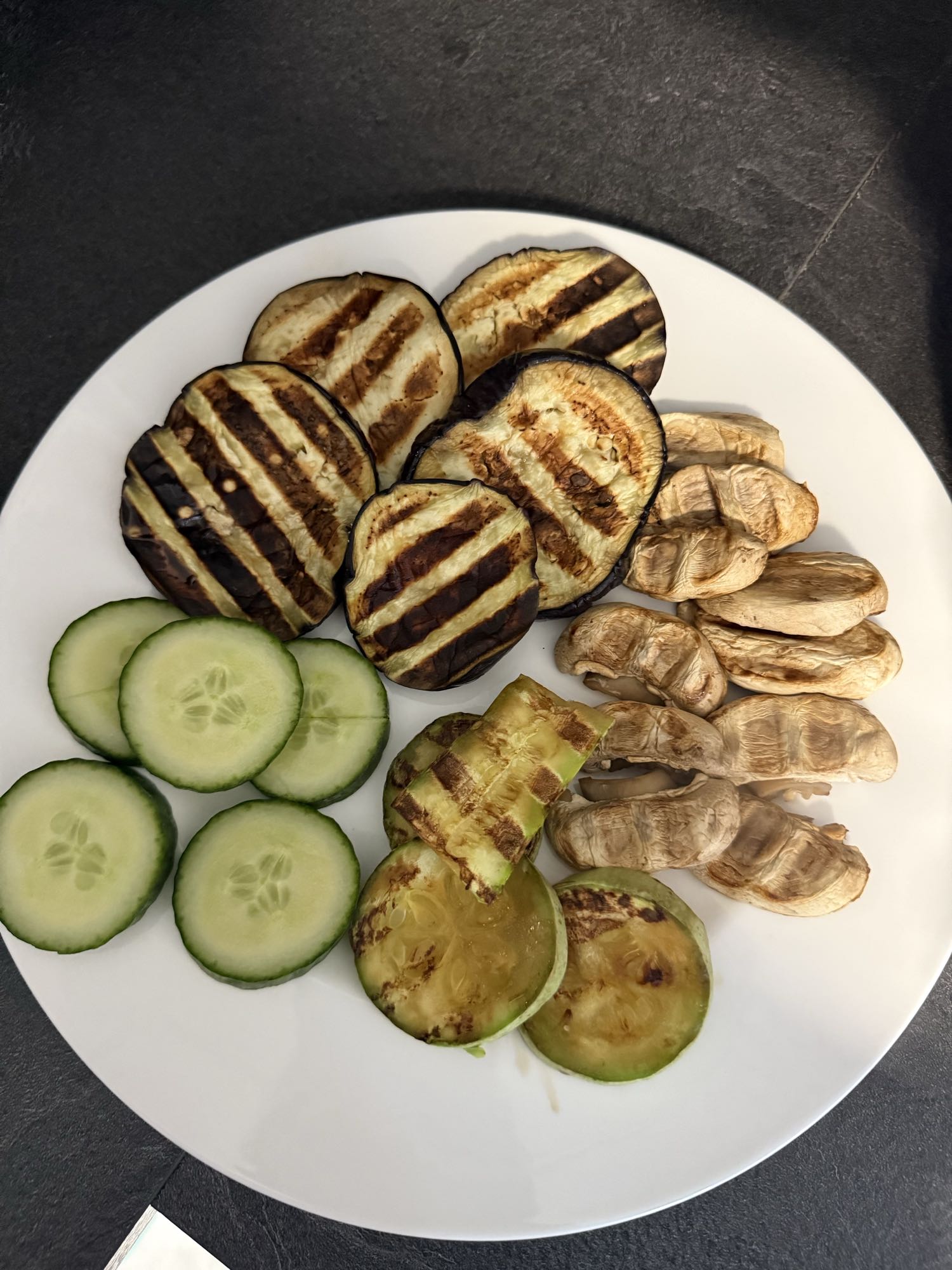 Assiette légumes grillés