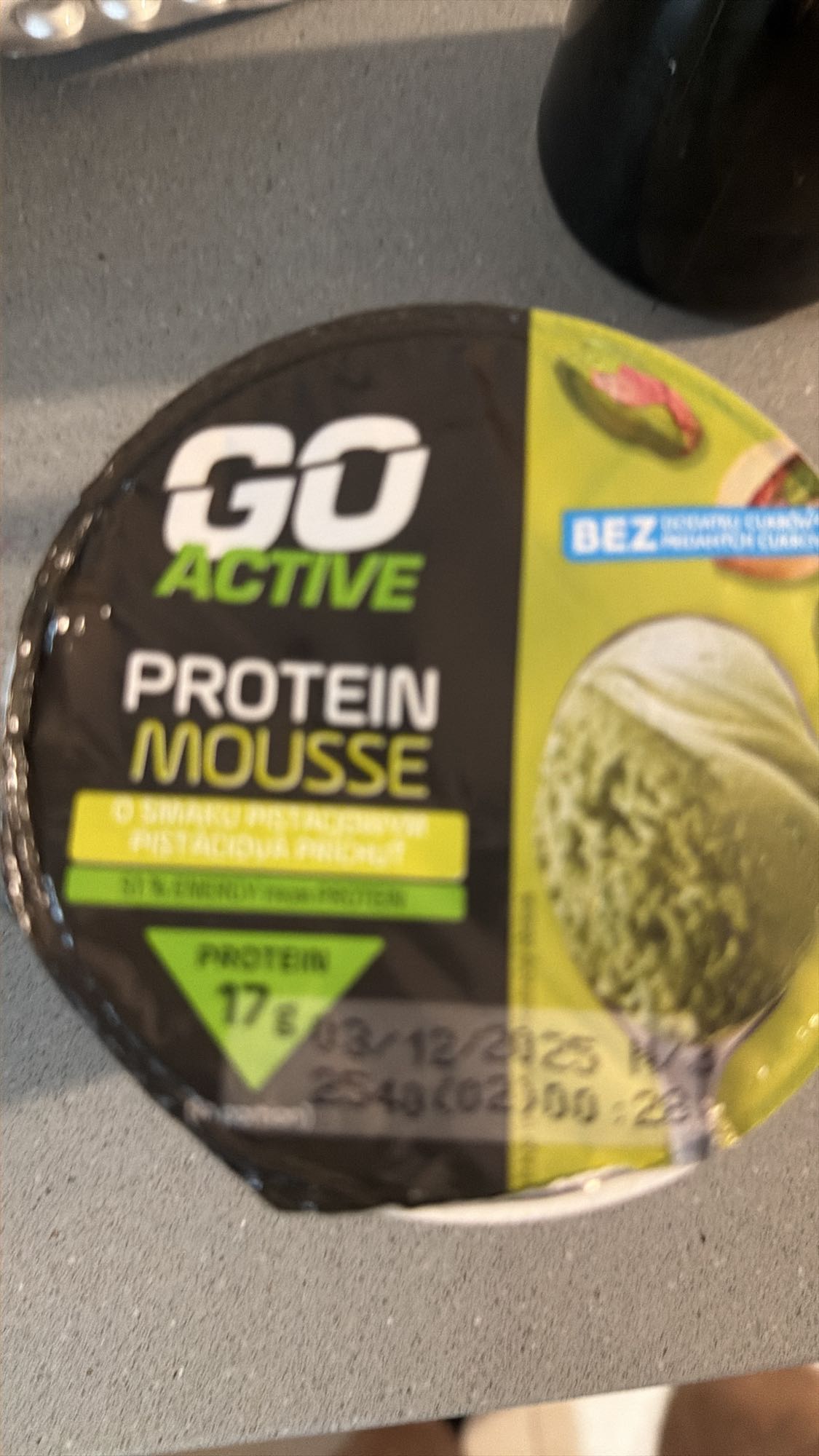 Mus pistacjowy proteinowy