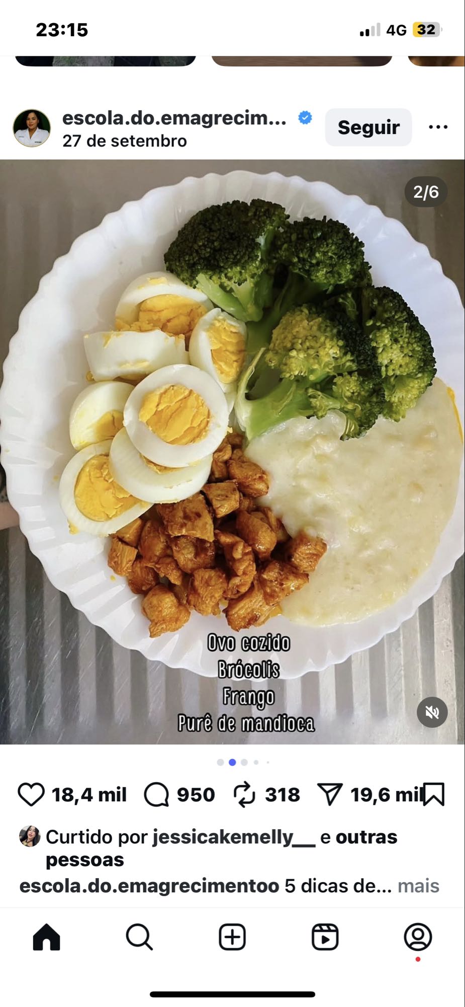 Prato saudável com frango