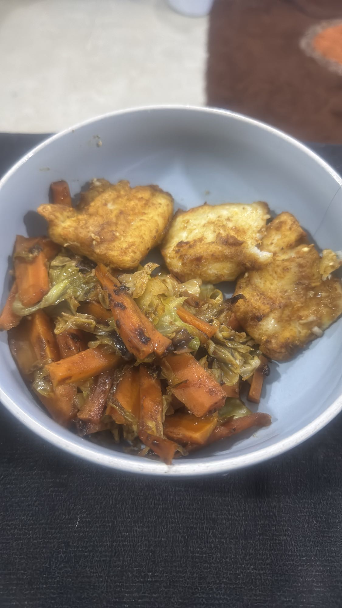 Chicken with stir-fried veggies