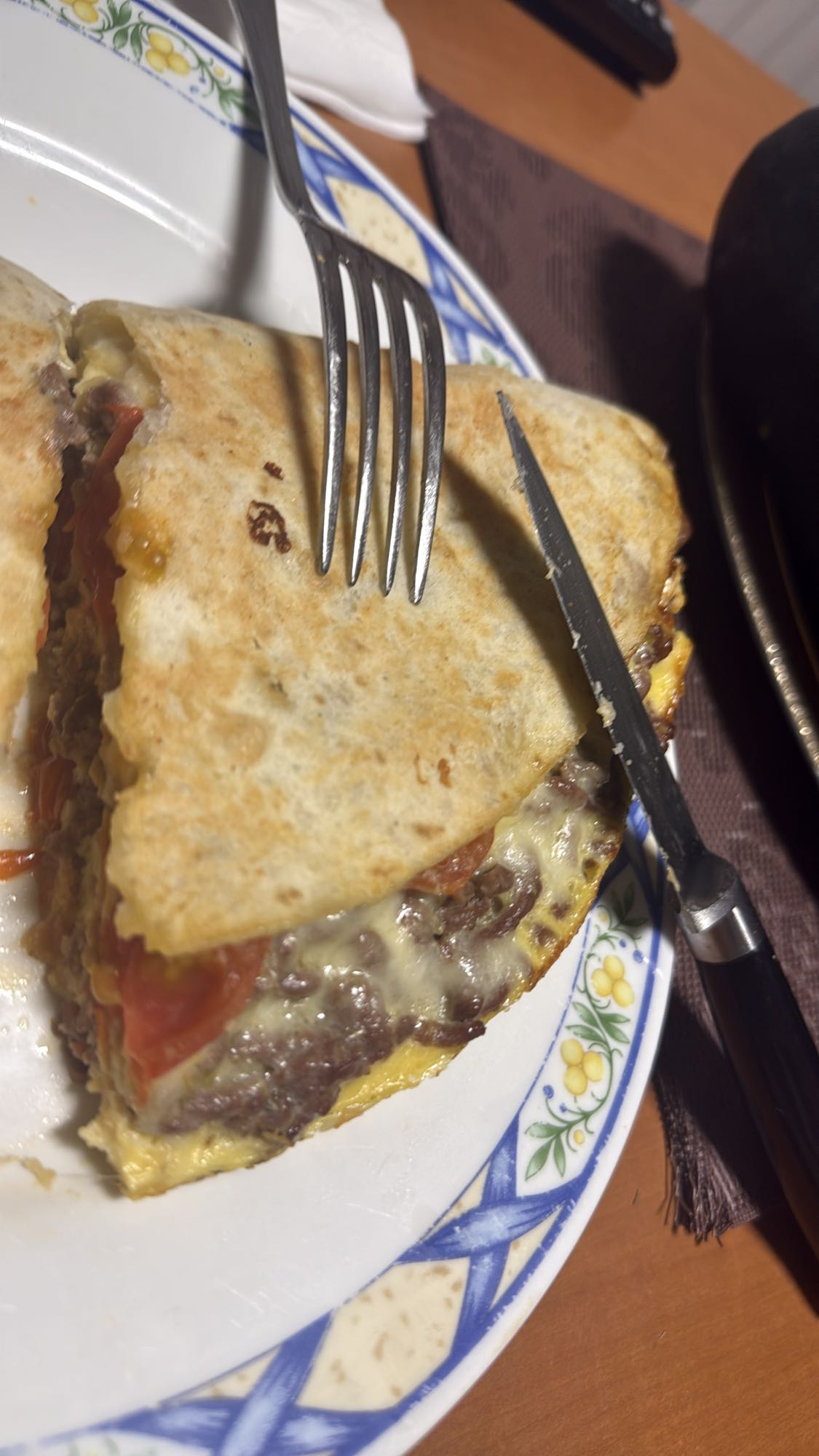 quesadilla con carne