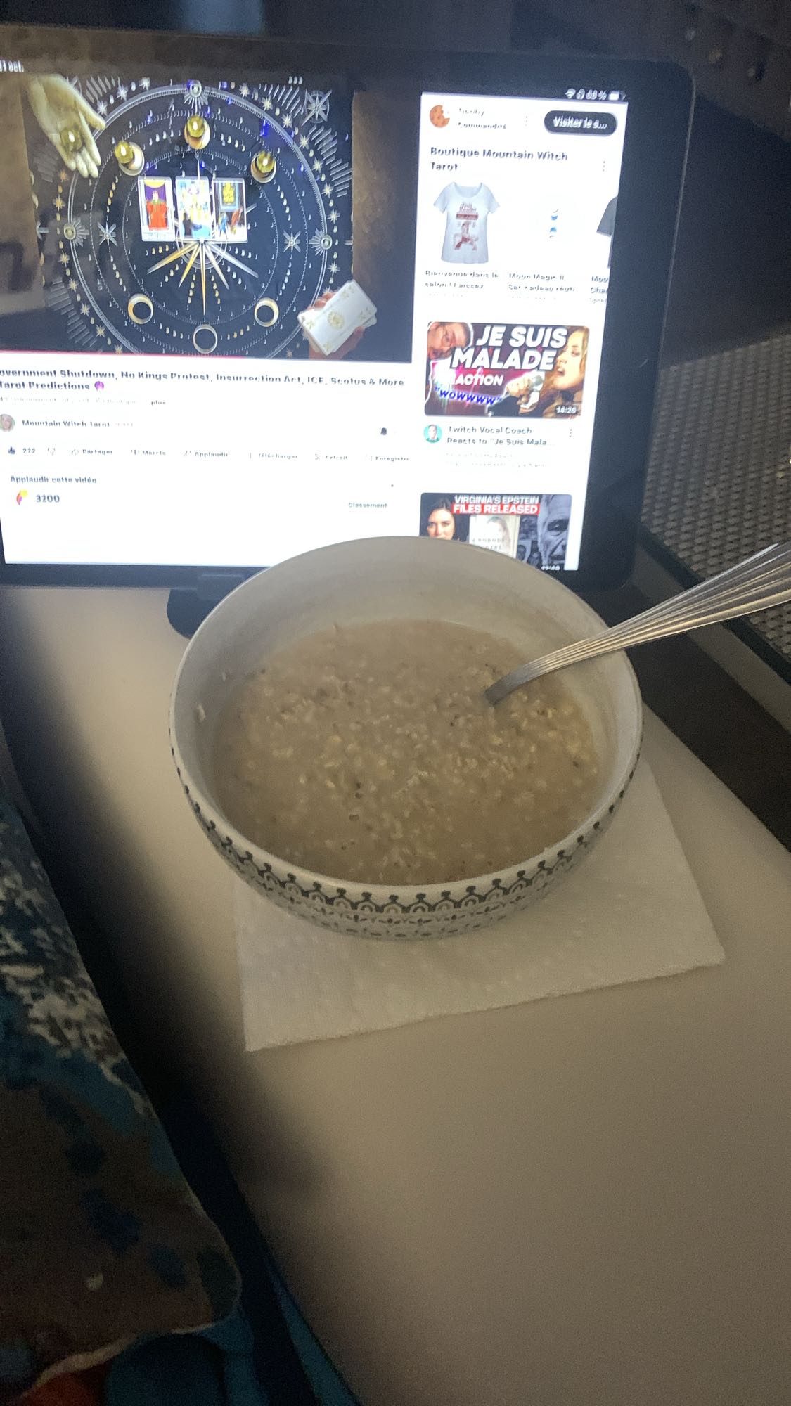 bol de flocons d'avoine