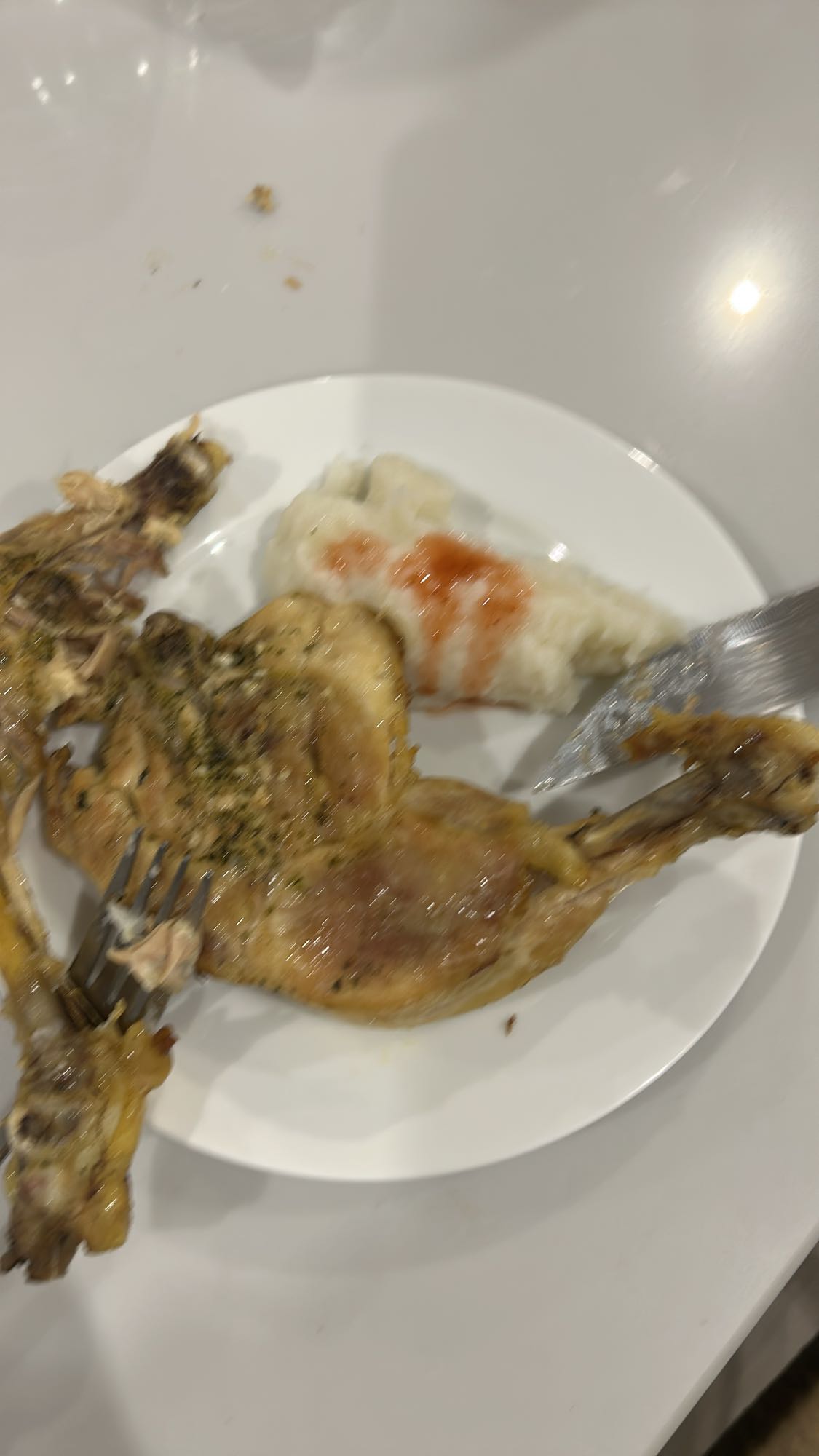 Pollo con arroz y salsa