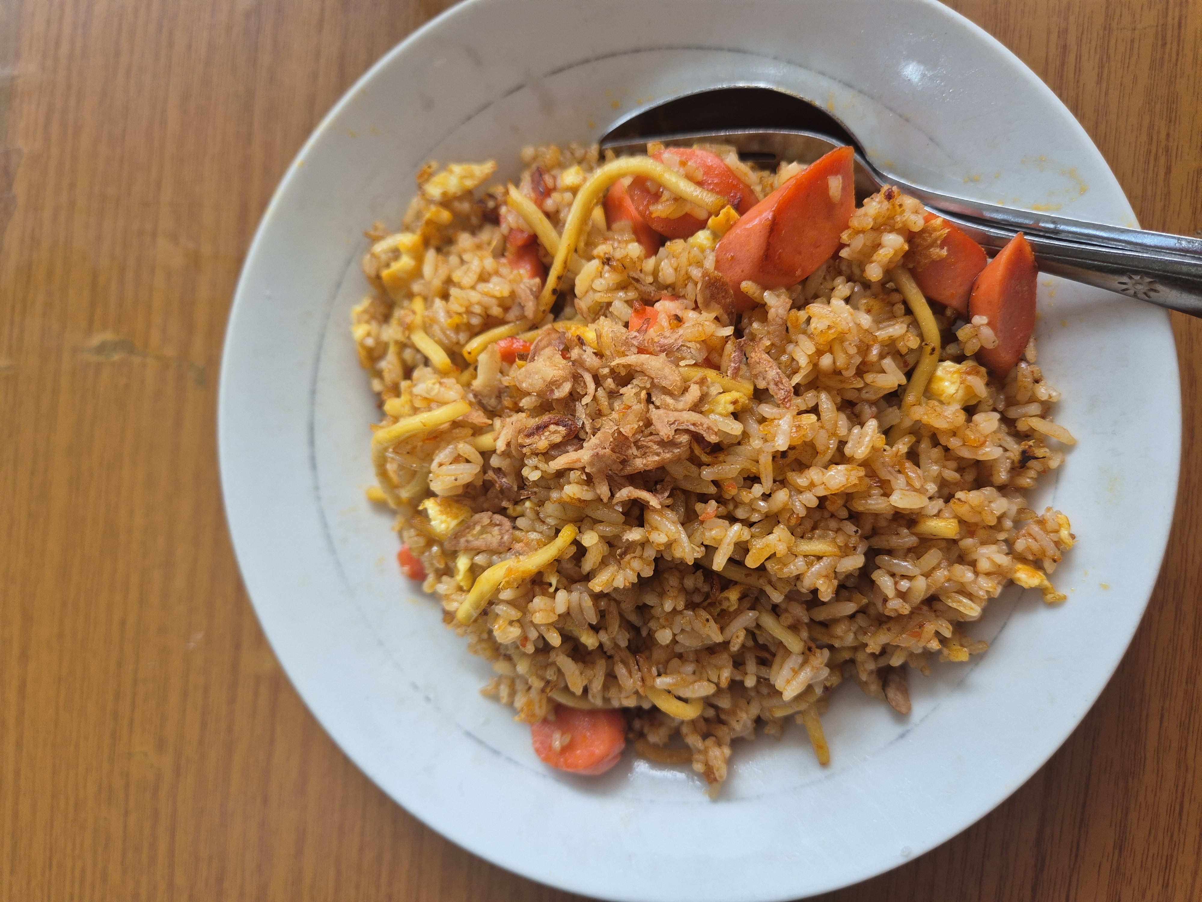Fried rice with sausage
