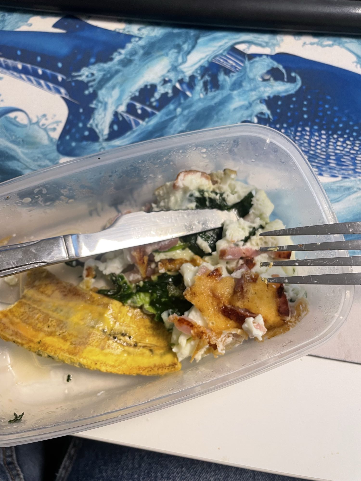 Tortilla con plátano y espinaca