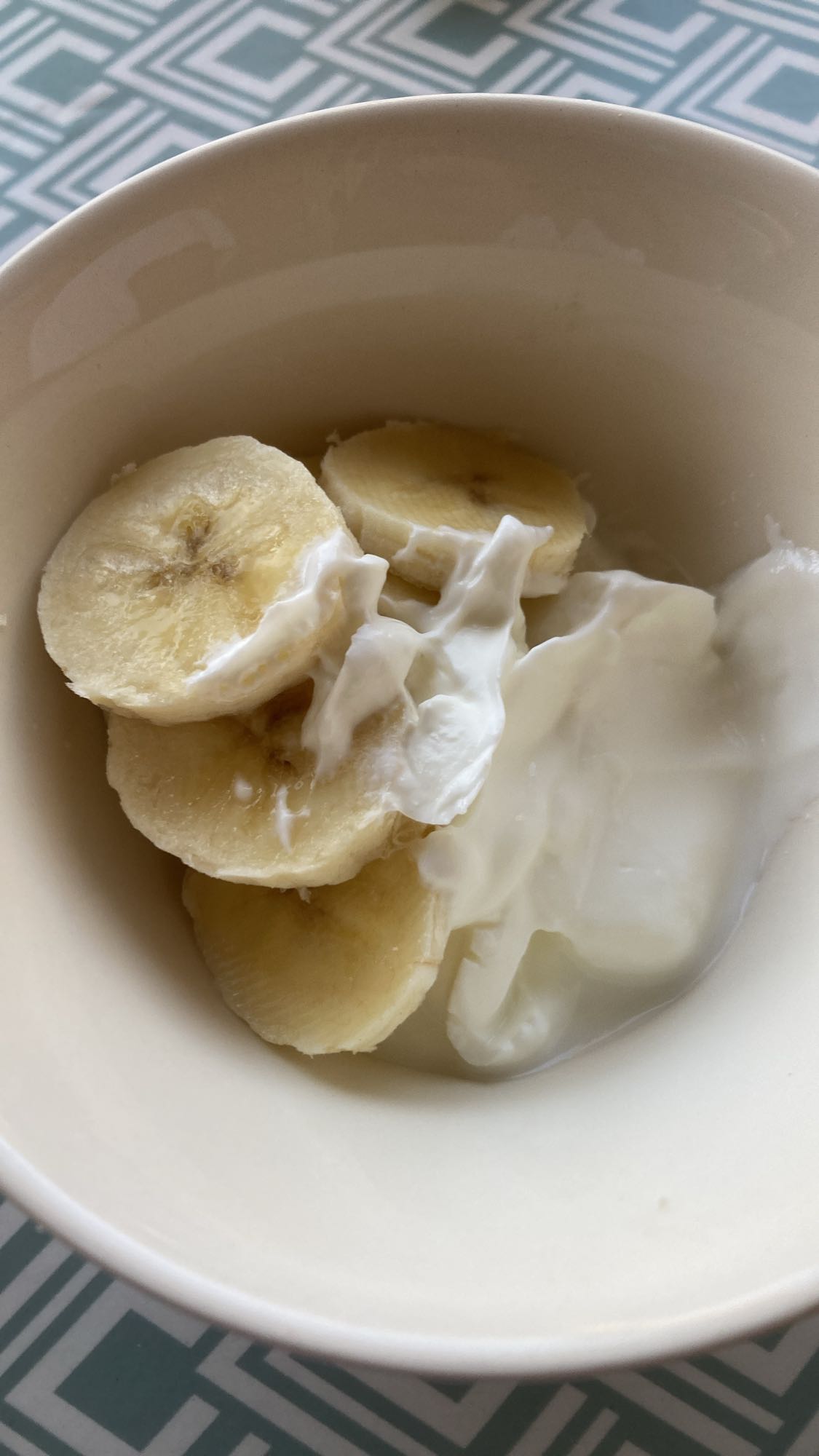 Banan och yoghurt