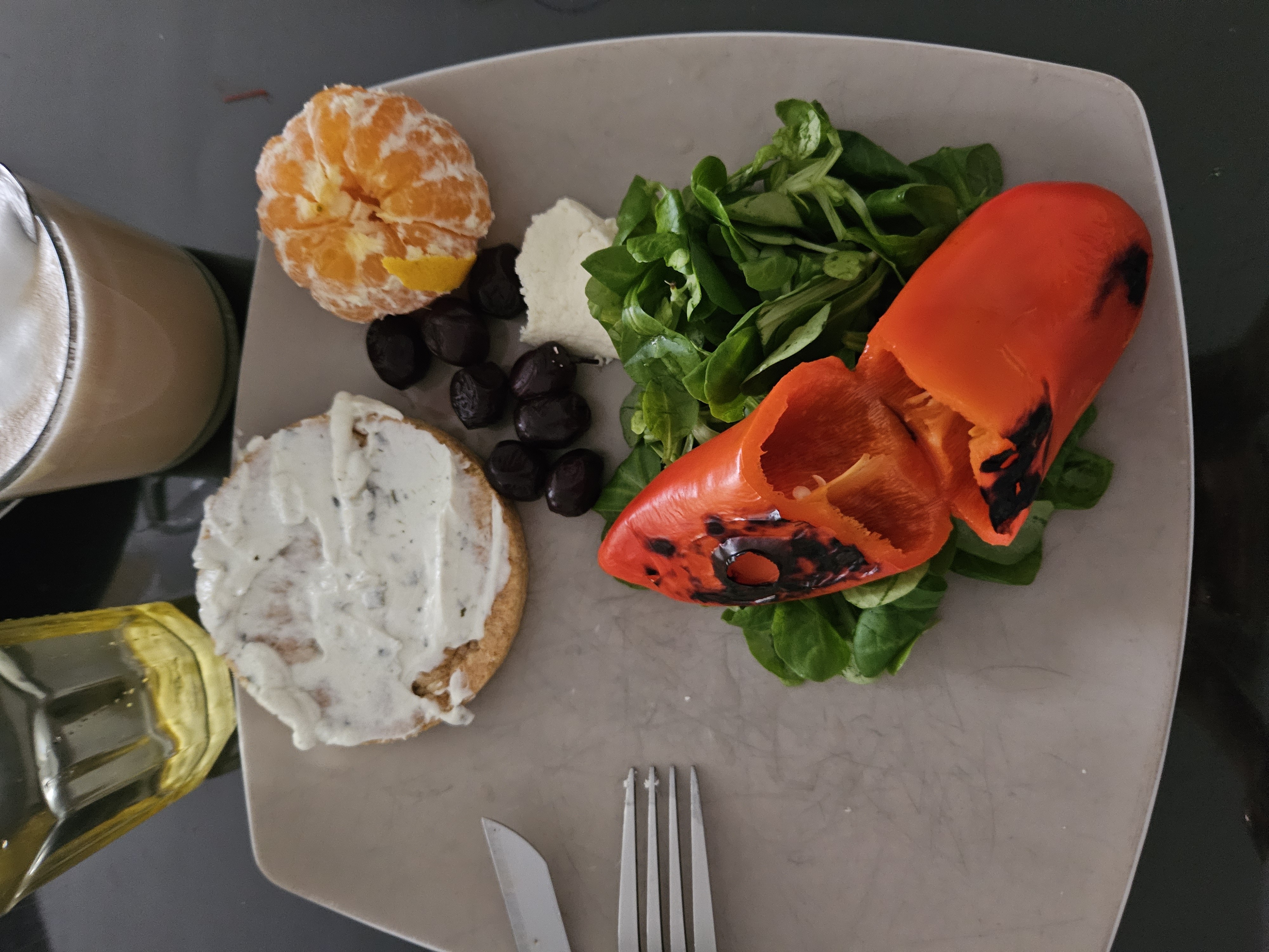 Gemüseplatte mit Snack