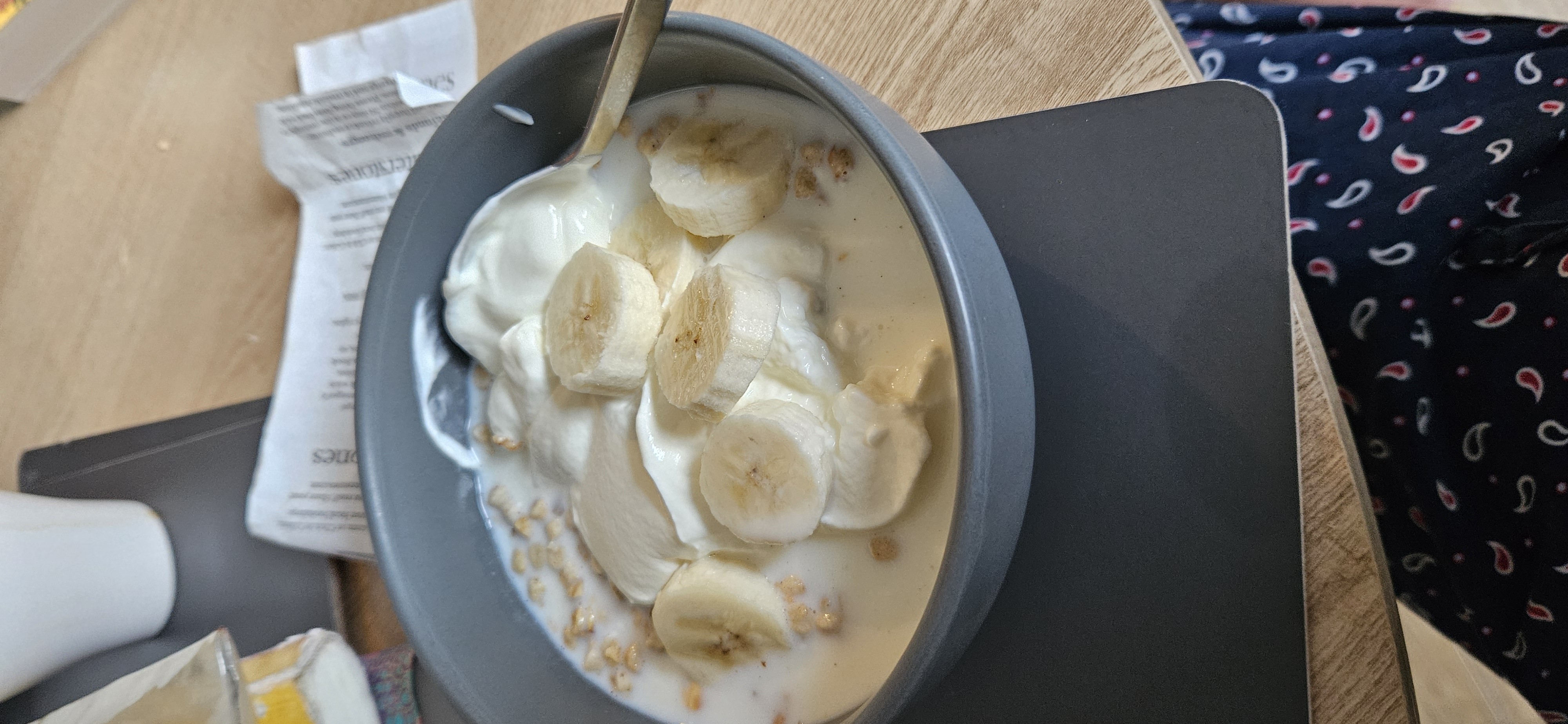 Banana yogurt muesli bowl