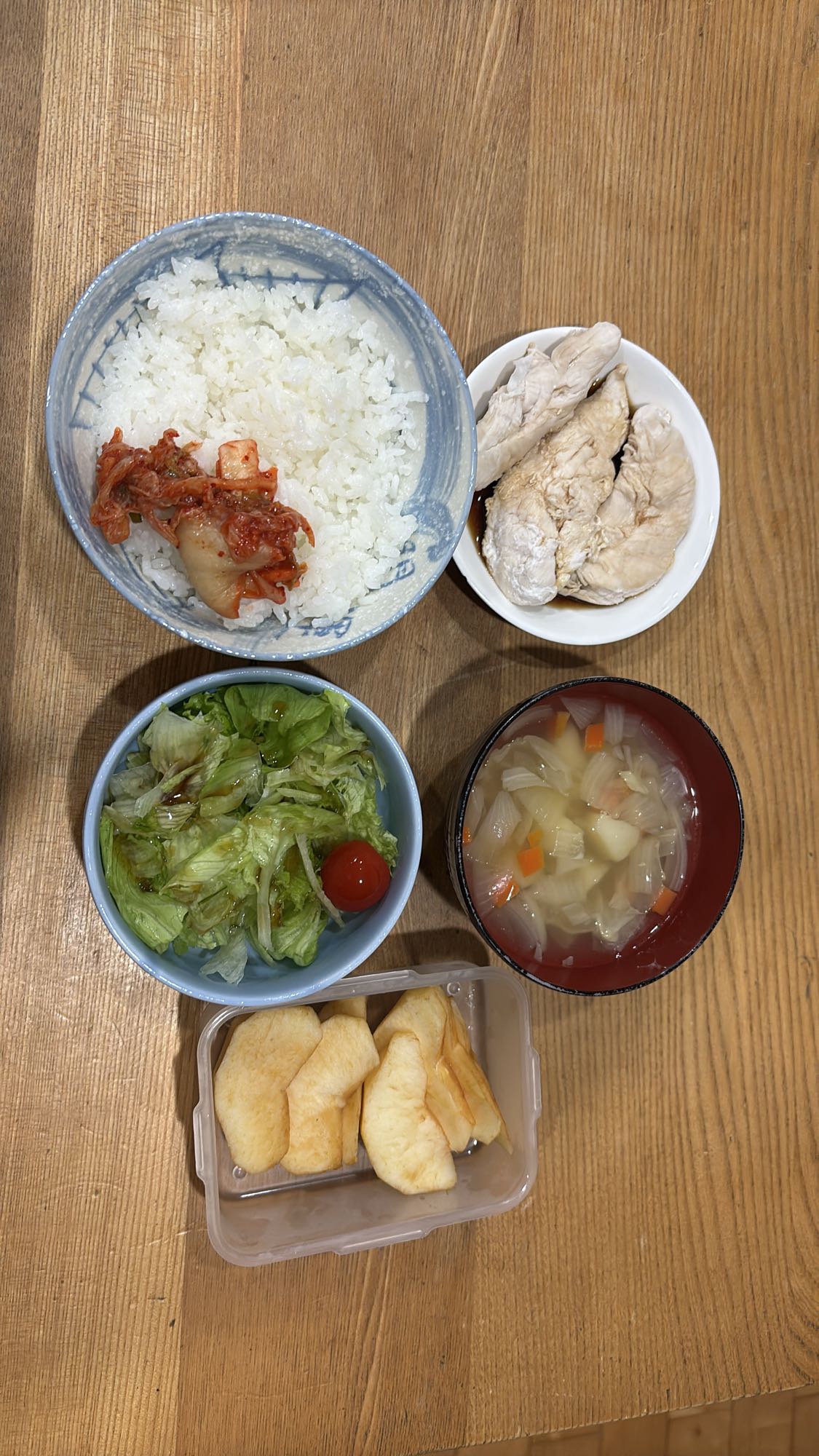 鶏むね肉とごはん定食