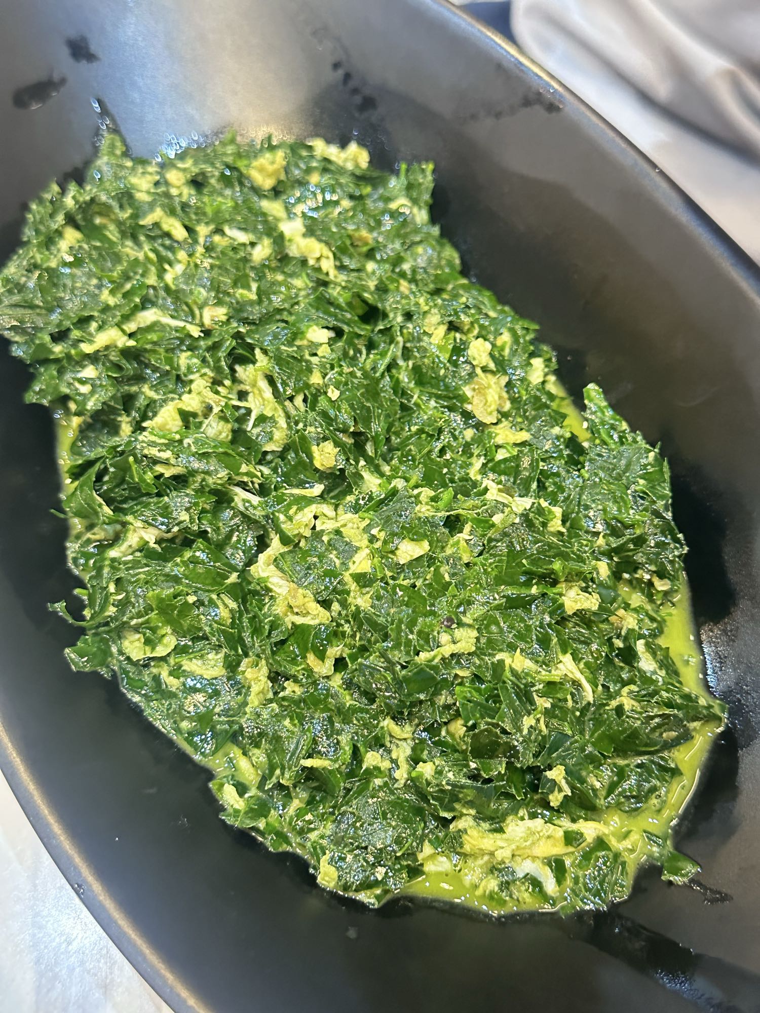 Stewed Spinach with Oil