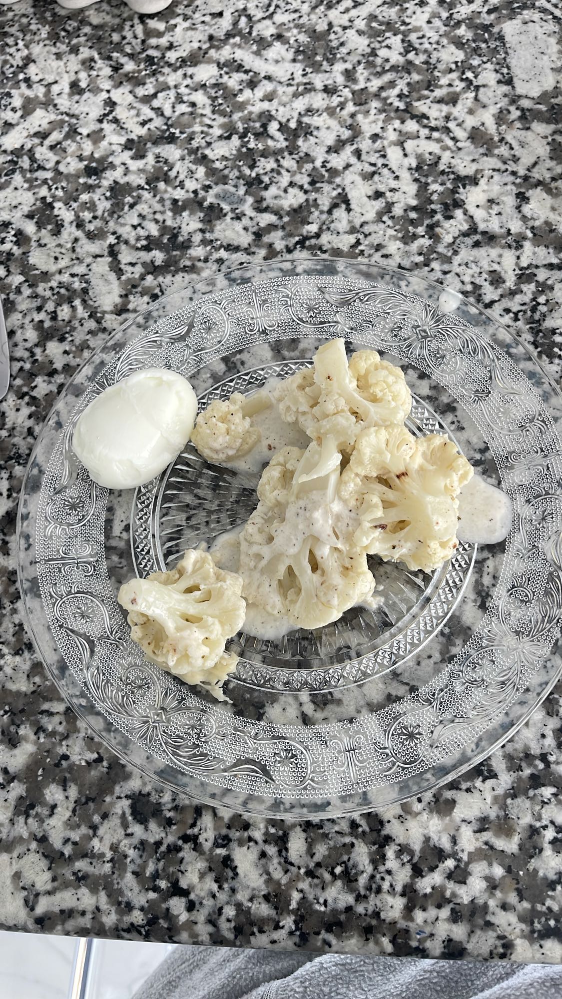 Chou-fleur et œuf dur