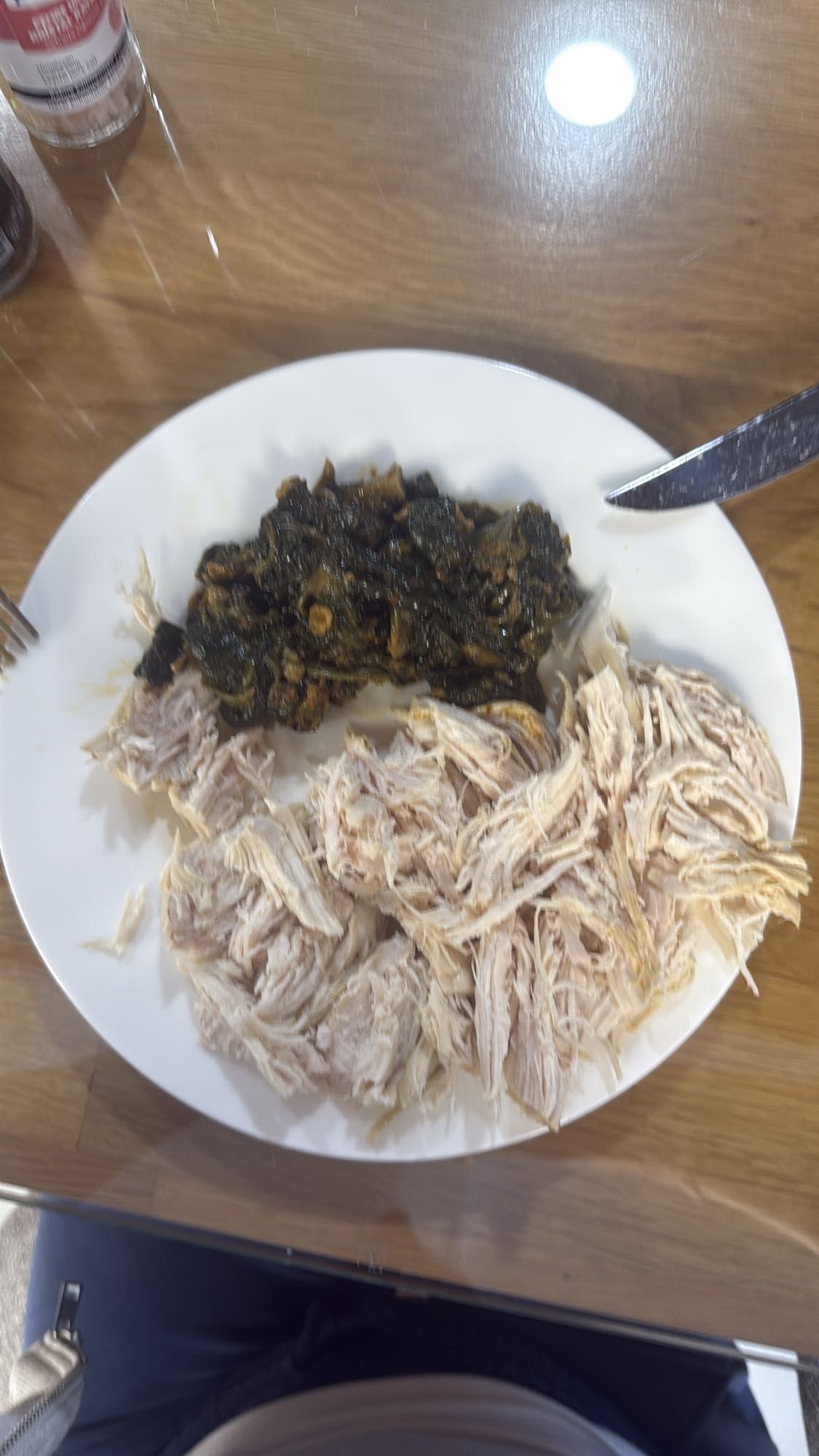 Tavuk ve ıspanak tabağı