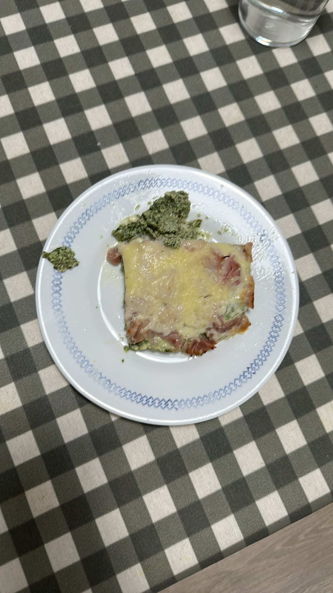 pastel de espinacas con queso mozzarela light y pavo