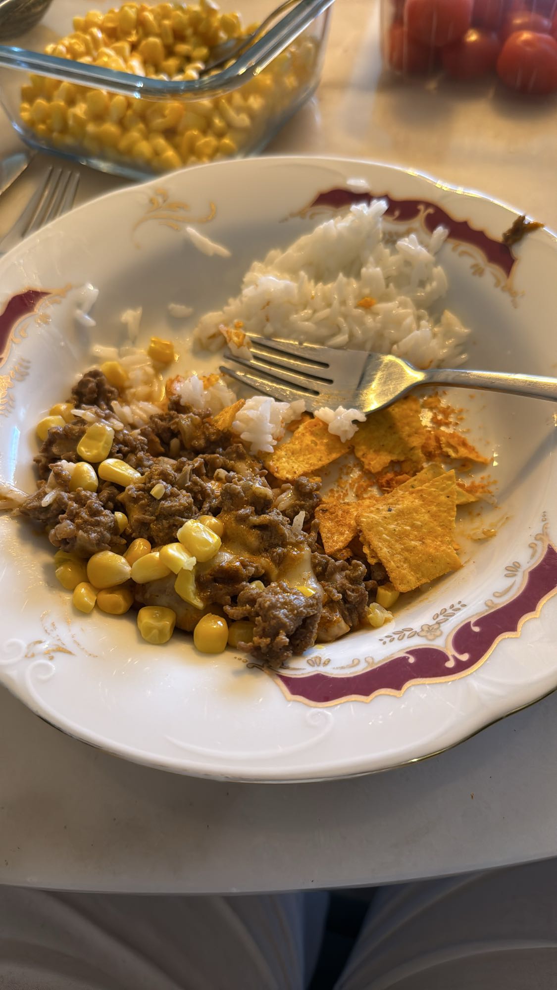 Ris med köttfärs & majs