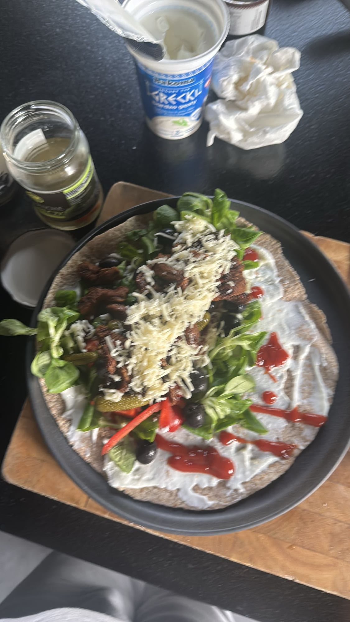 Tortilla z warzywami i kurczakiem