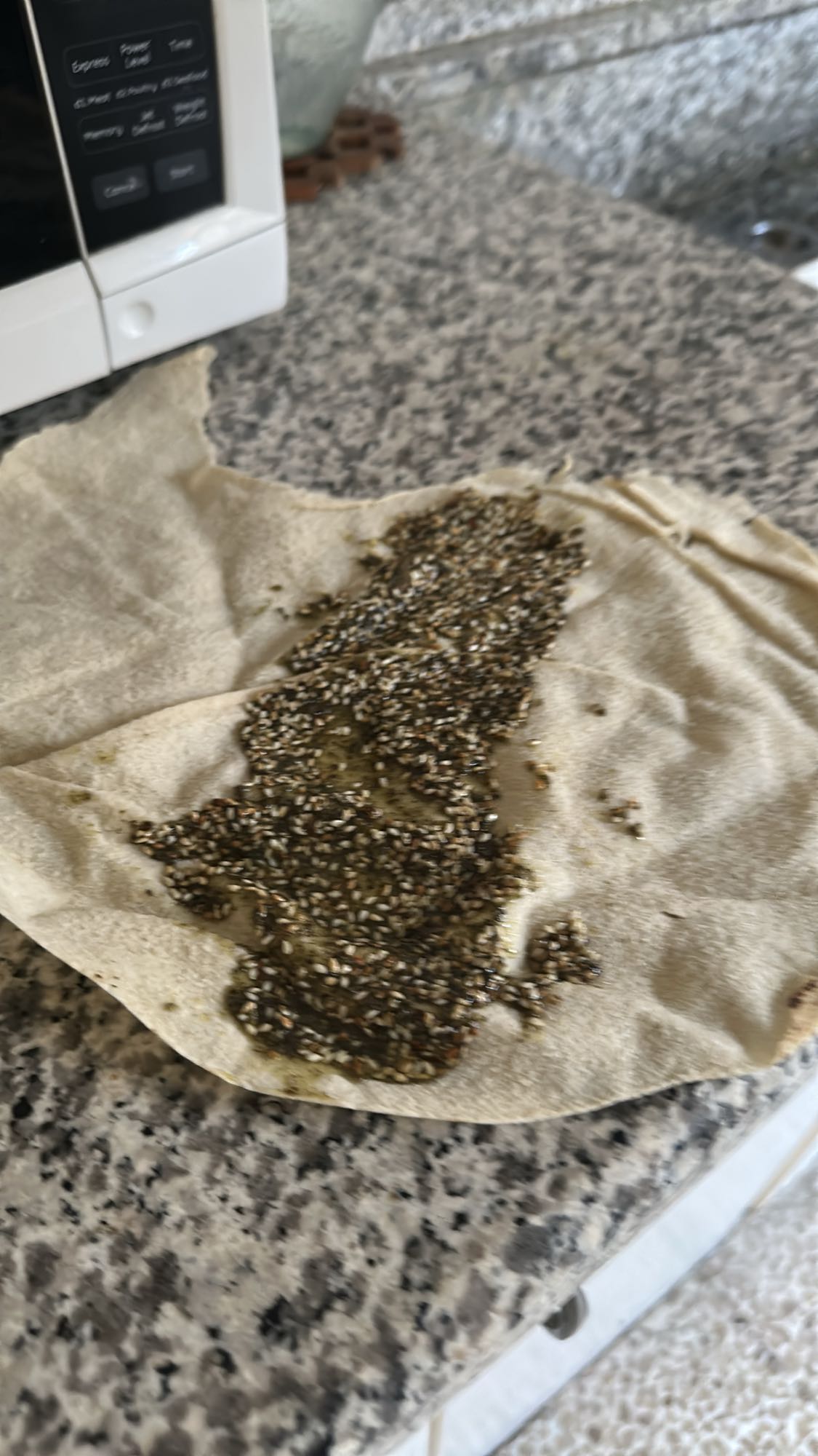 Manakish with zaatar