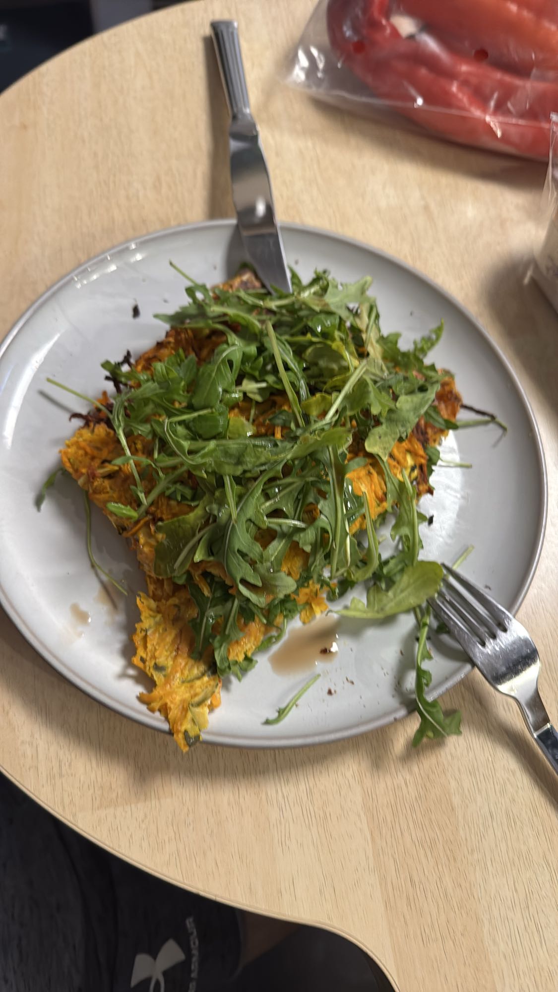 Wortel rösti met rucola
