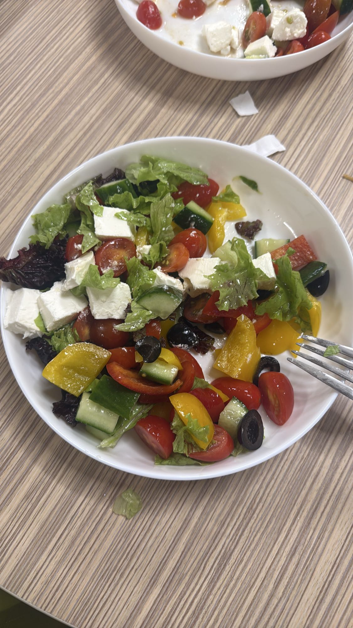 овощной салат с фетой