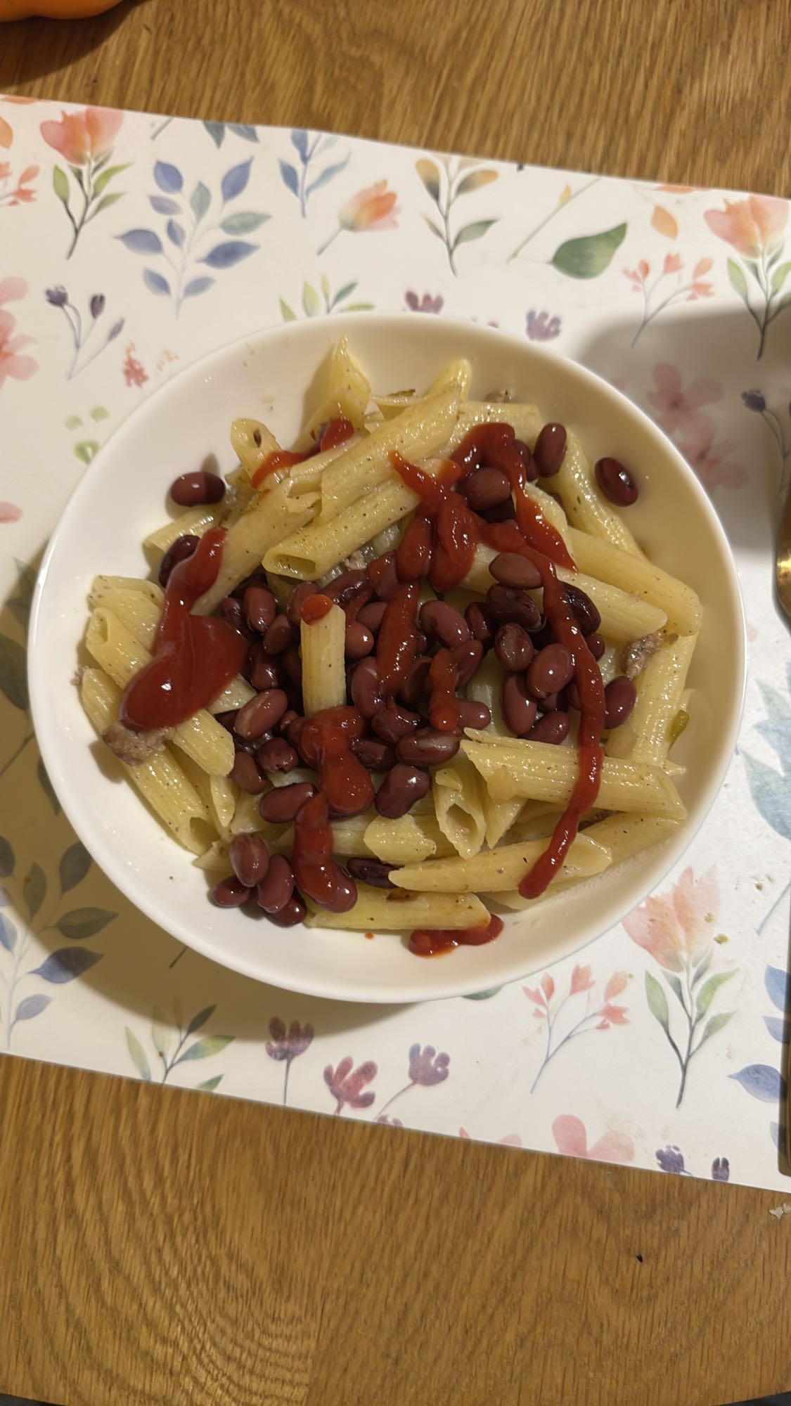 макароны с фасолью