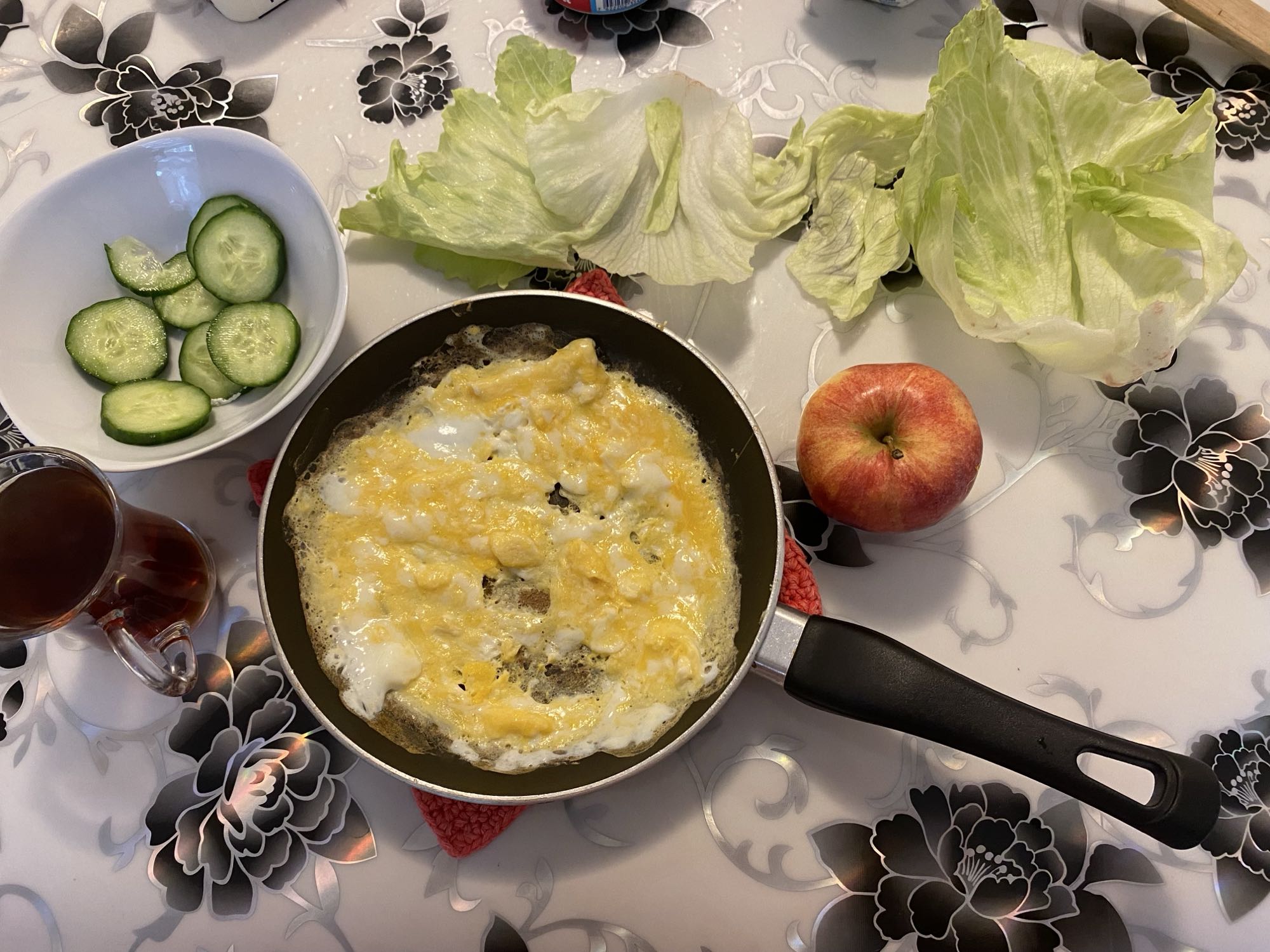 فطور بيض وخضار