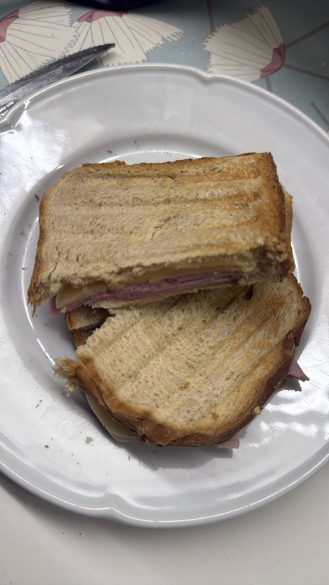 Sándwich de jamón y queso