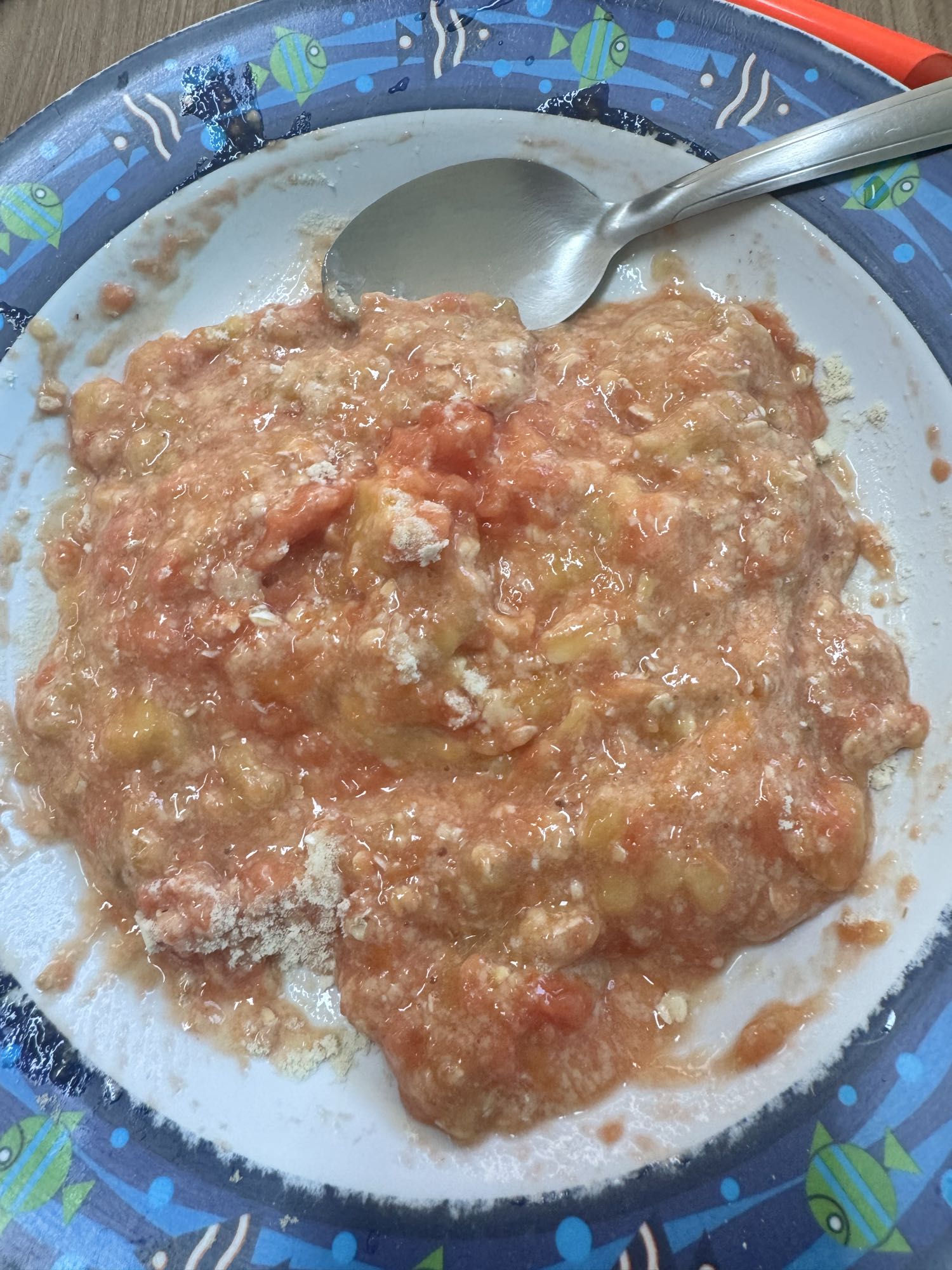 Papa de banana e mamão