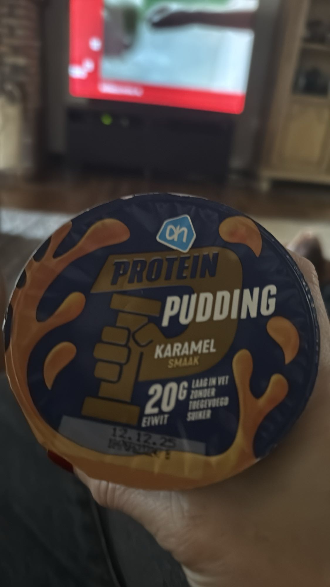 Karamel proteïnepudding