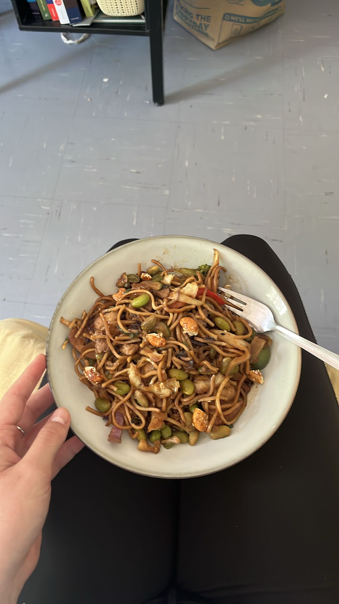 Chicken veggie stir fry noodles