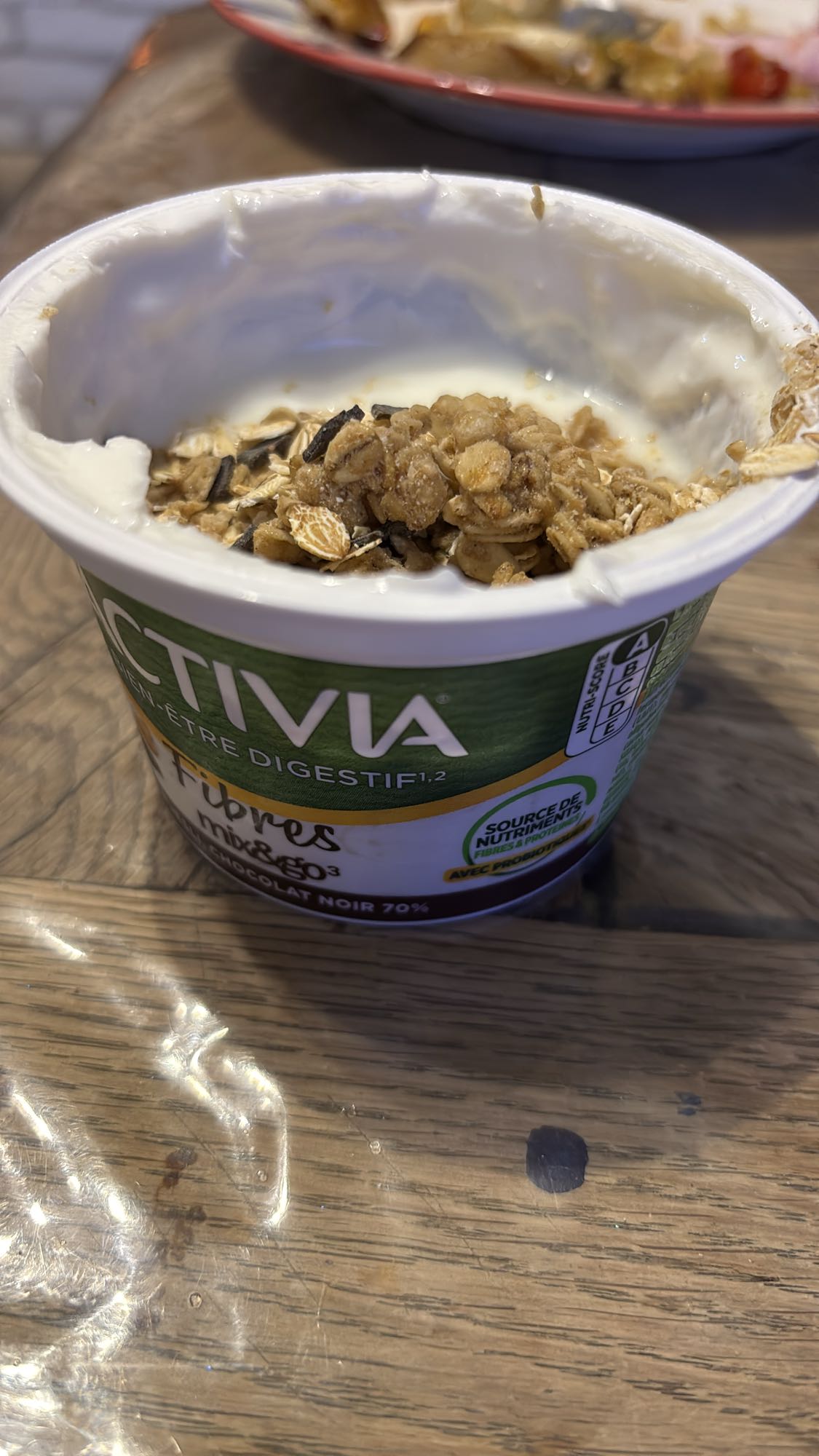 Yaourt Activia et granola