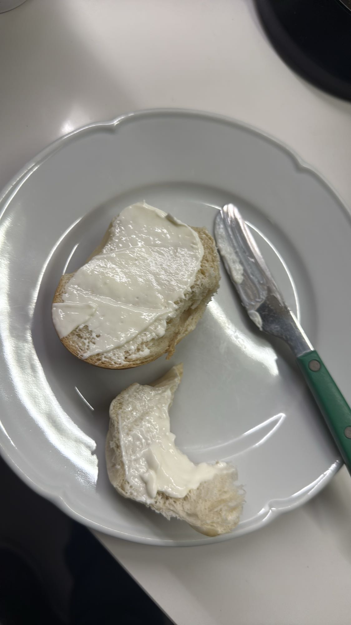 Pan con queso crema