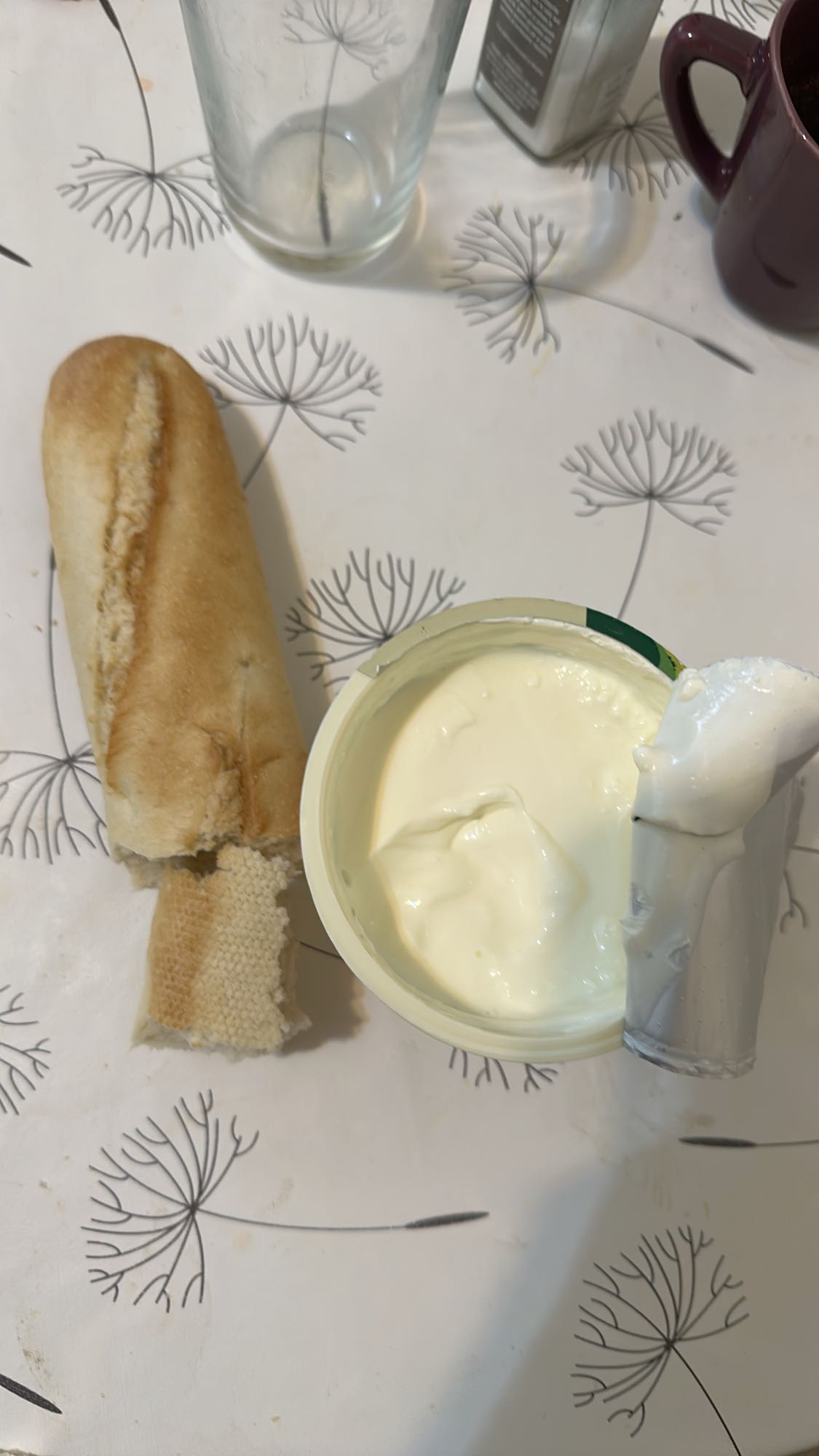 Bread and Yogurt Snack