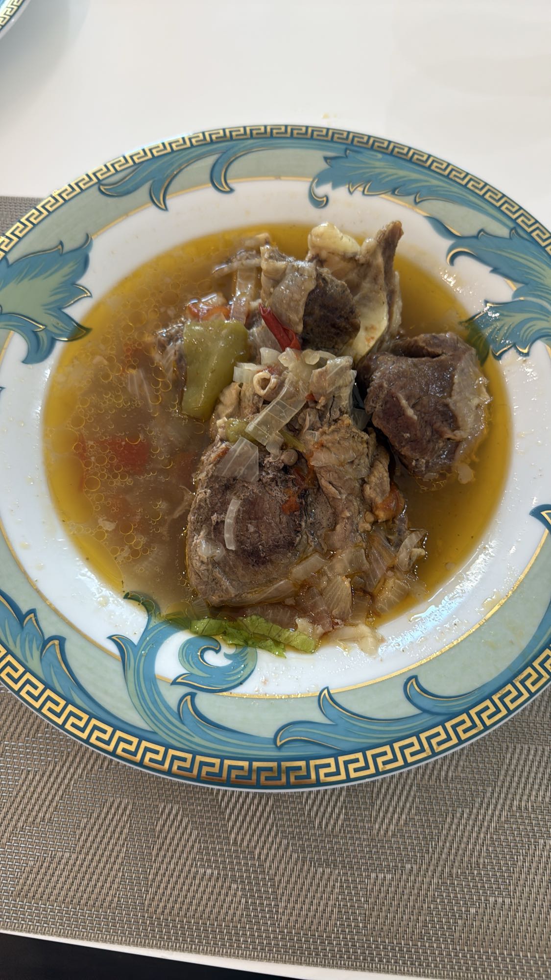 говяжий суп с овощами