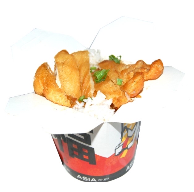 Gebratener Fisch mit Reis